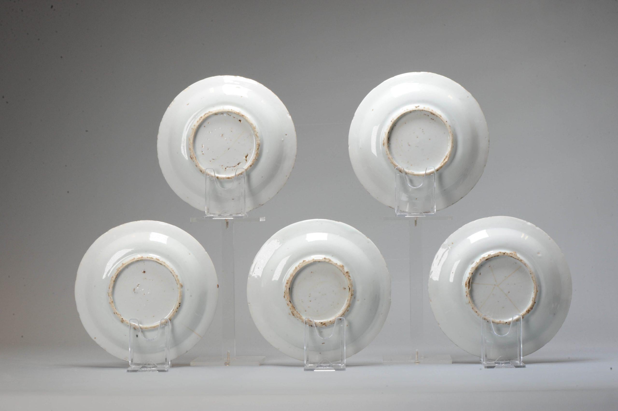 Set #5 Kosometsuke Antique Chinese 17c Ming Dynasty Plates China Porcelain For Sale 6