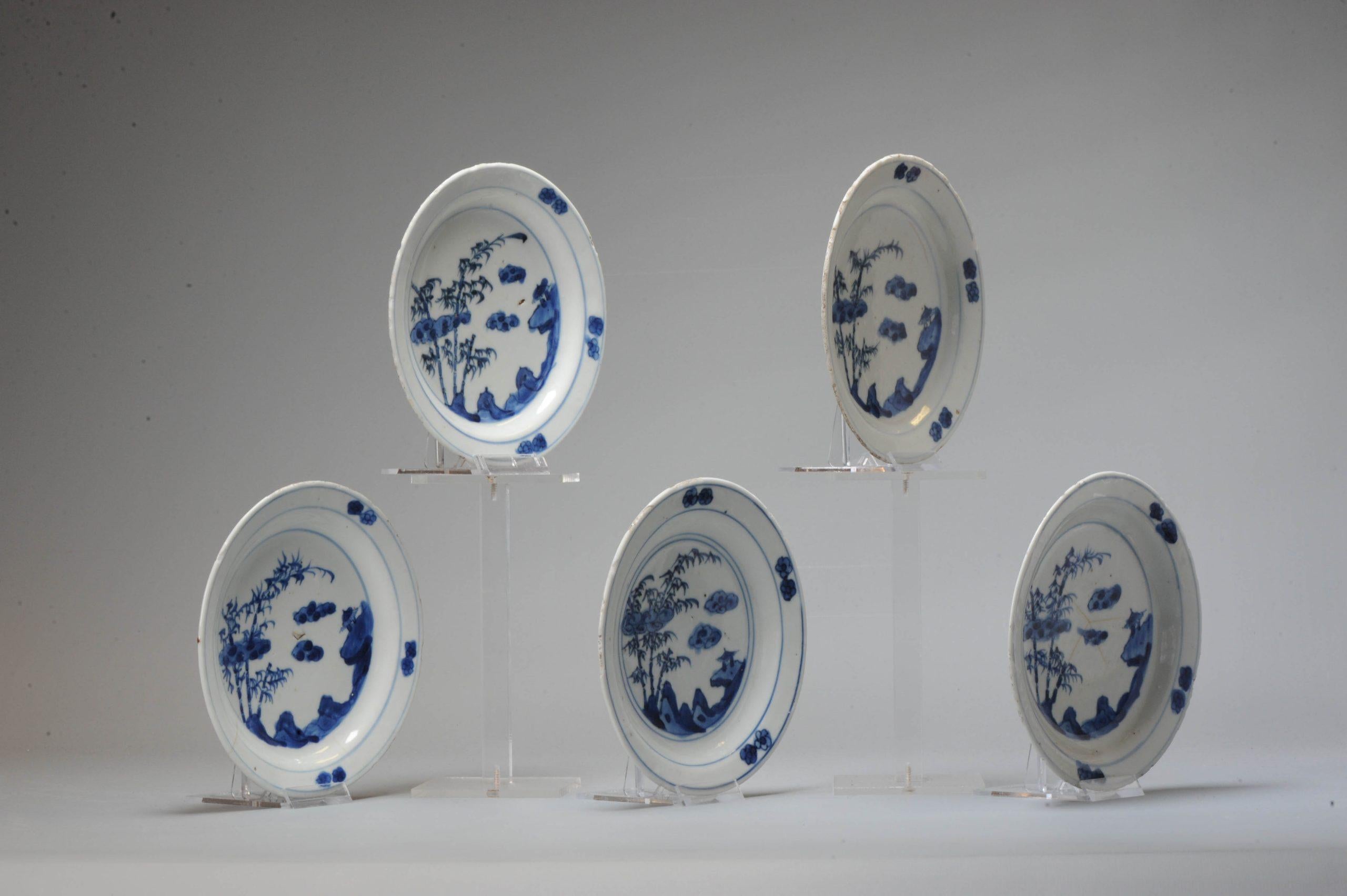 Set #5 Kosometsuke Antique Chinese 17c Ming Dynasty Plates China Porcelain For Sale 10