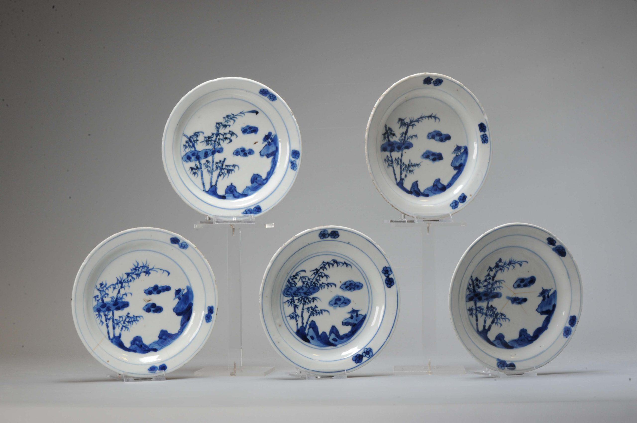 Set #5 Kosometsuke Antique Chinese 17c Ming Dynasty Plates China Porcelain For Sale 11