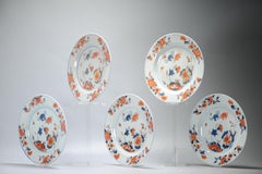 Set 5 of Top Level Antique Kangxi Chinese Porcelain Imari Crab dinner plates