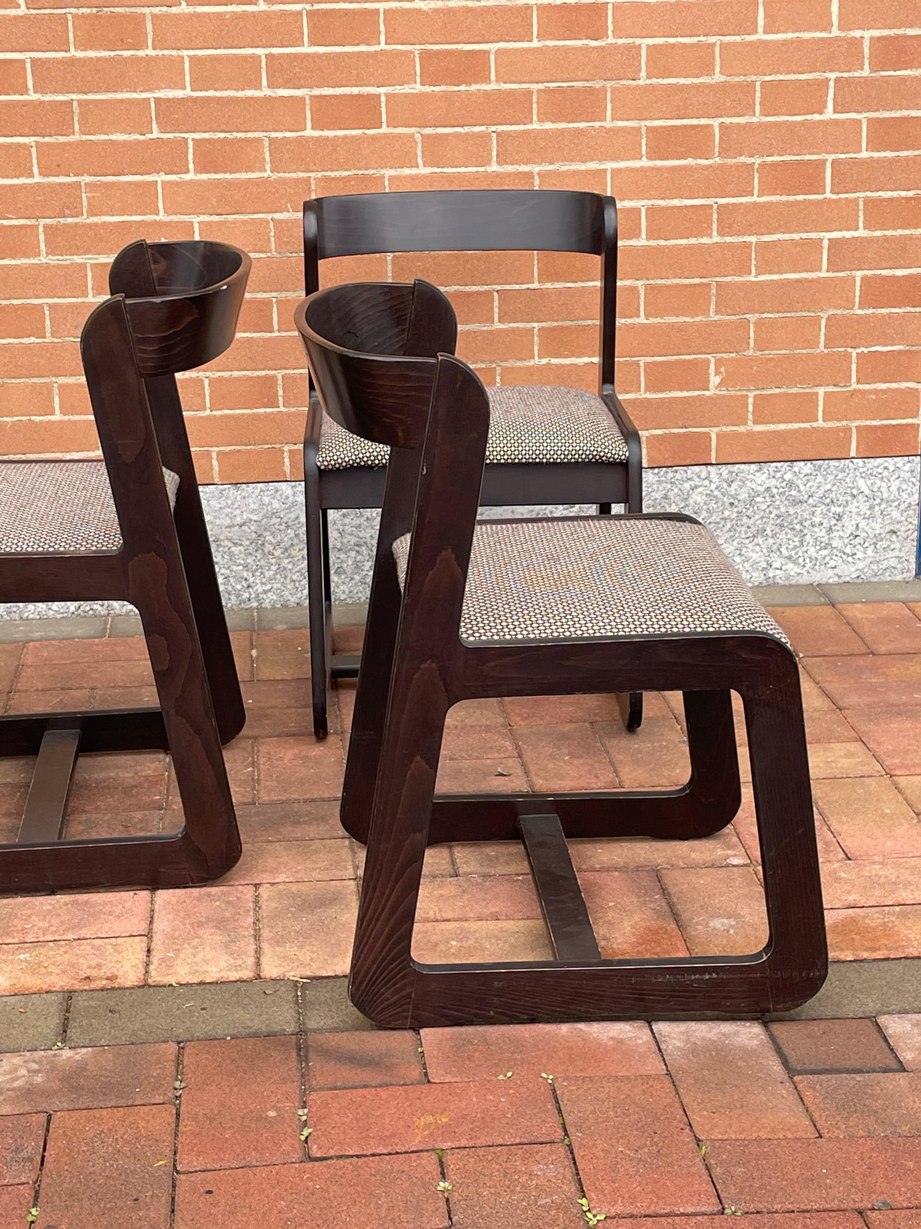 Set 5 Willy Rizzo Chairs for Mario Sabot, 1970s, Italy 4