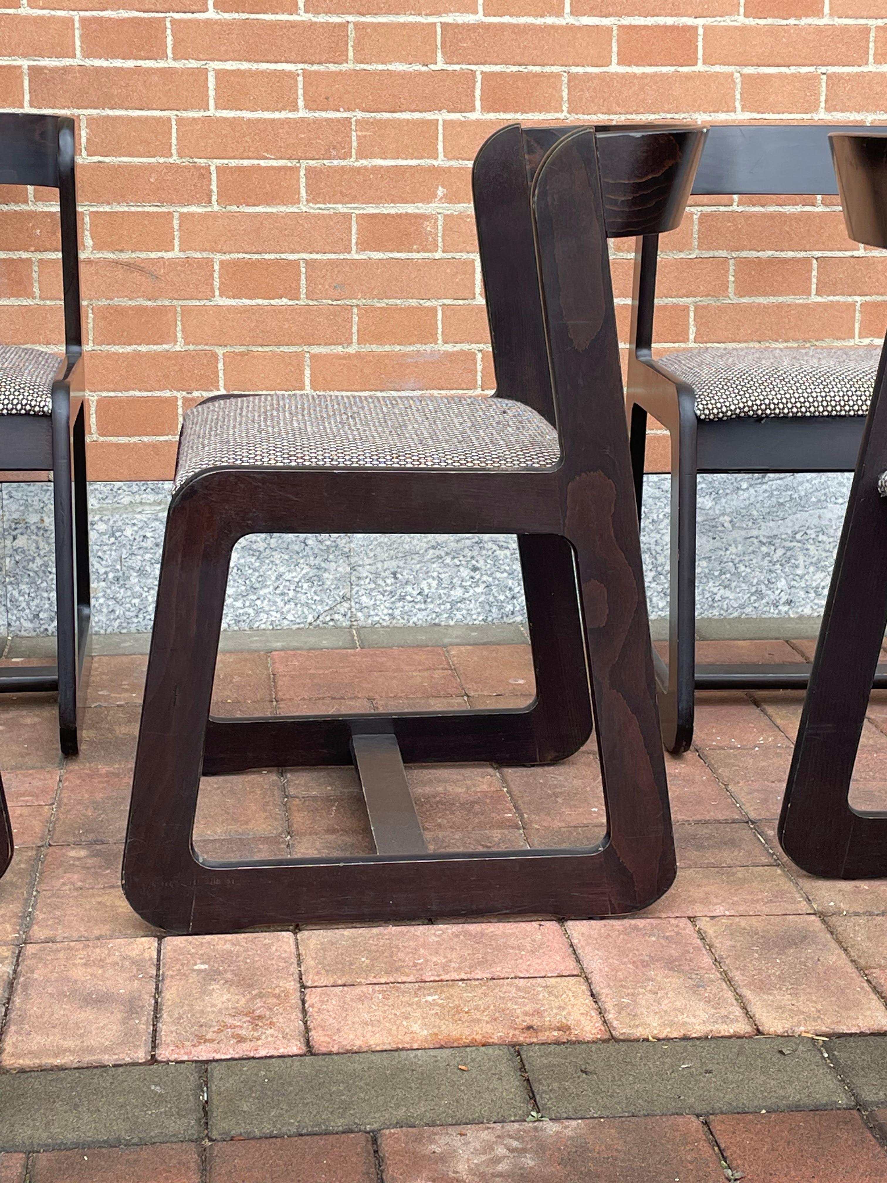 Set 5 Willy Rizzo Chairs for Mario Sabot, 1970s, Italy 5