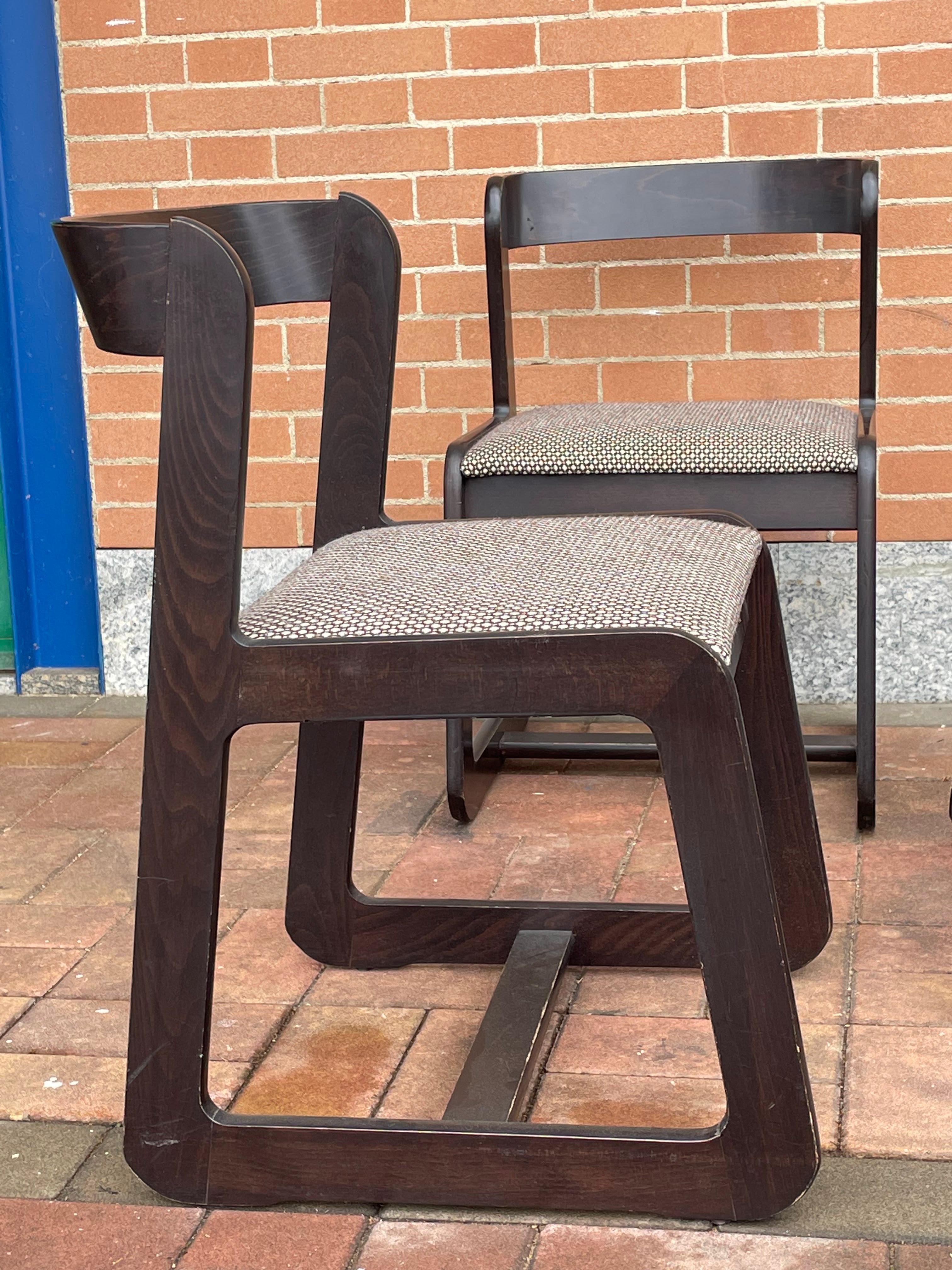 Set 5 Willy Rizzo Chairs for Mario Sabot, 1970s, Italy 6
