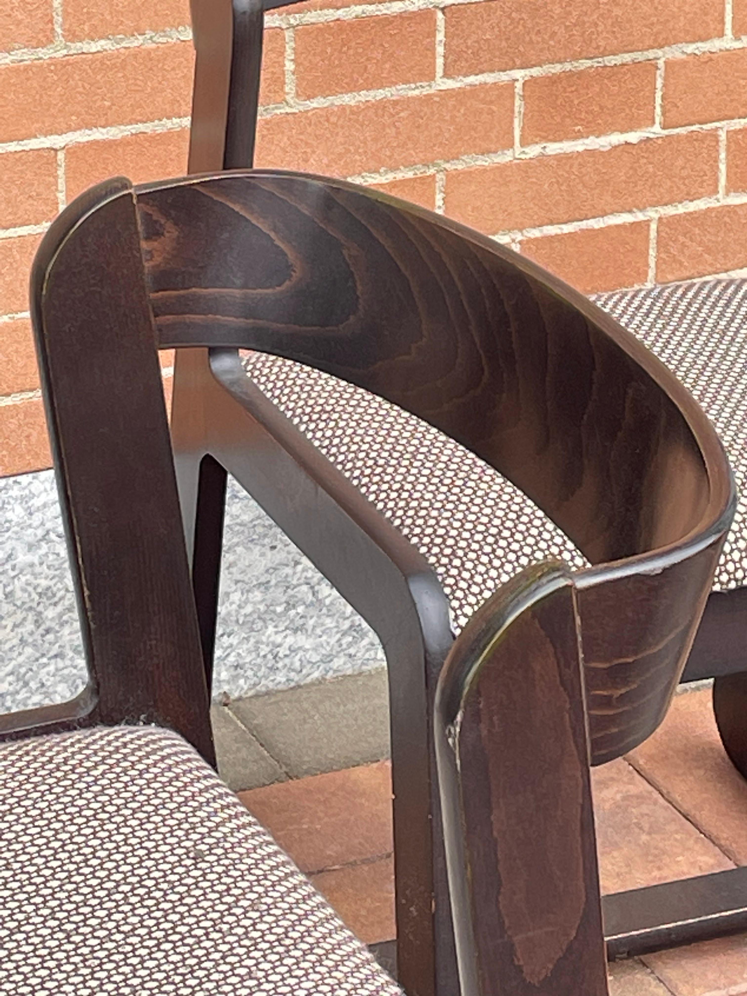 Set 5 Willy Rizzo Chairs for Mario Sabot, 1970s, Italy 7