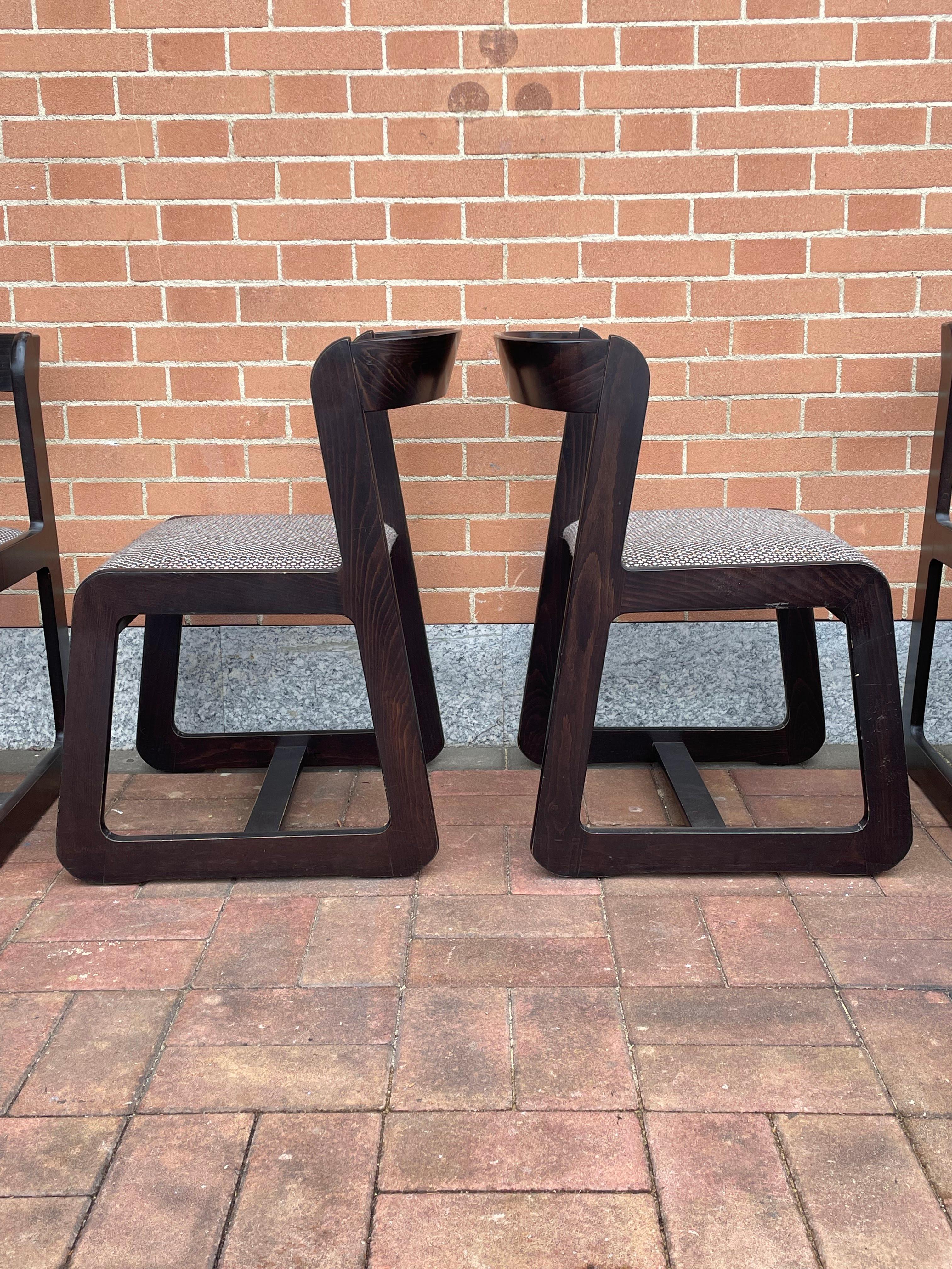 Set 5 Willy Rizzo Chairs for Mario Sabot, 1970s, Italy 9