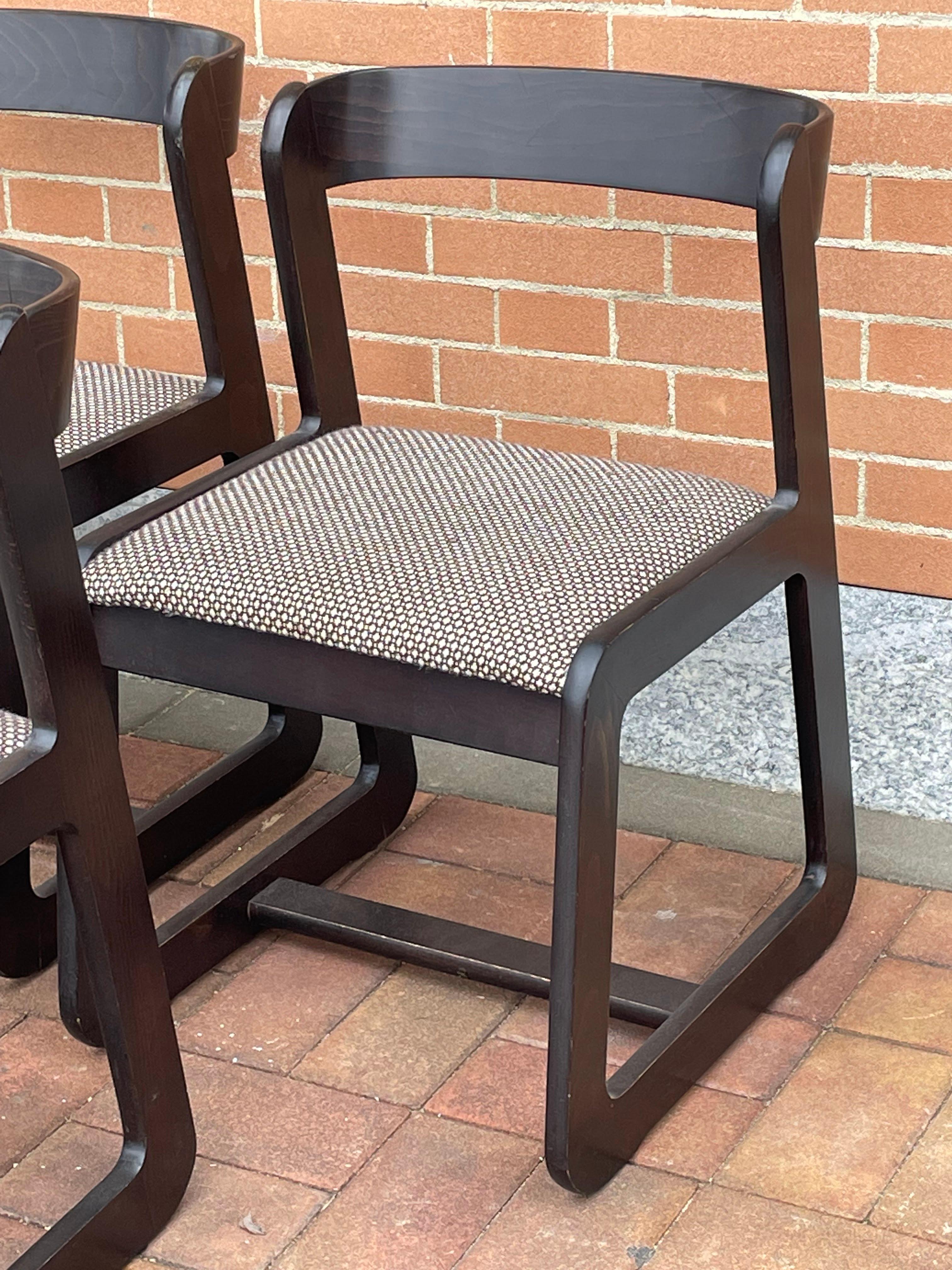 Set 5 Willy Rizzo Chairs for Mario Sabot, 1970s, Italy In Good Condition In SAN PIETRO MOSEZZO, NO