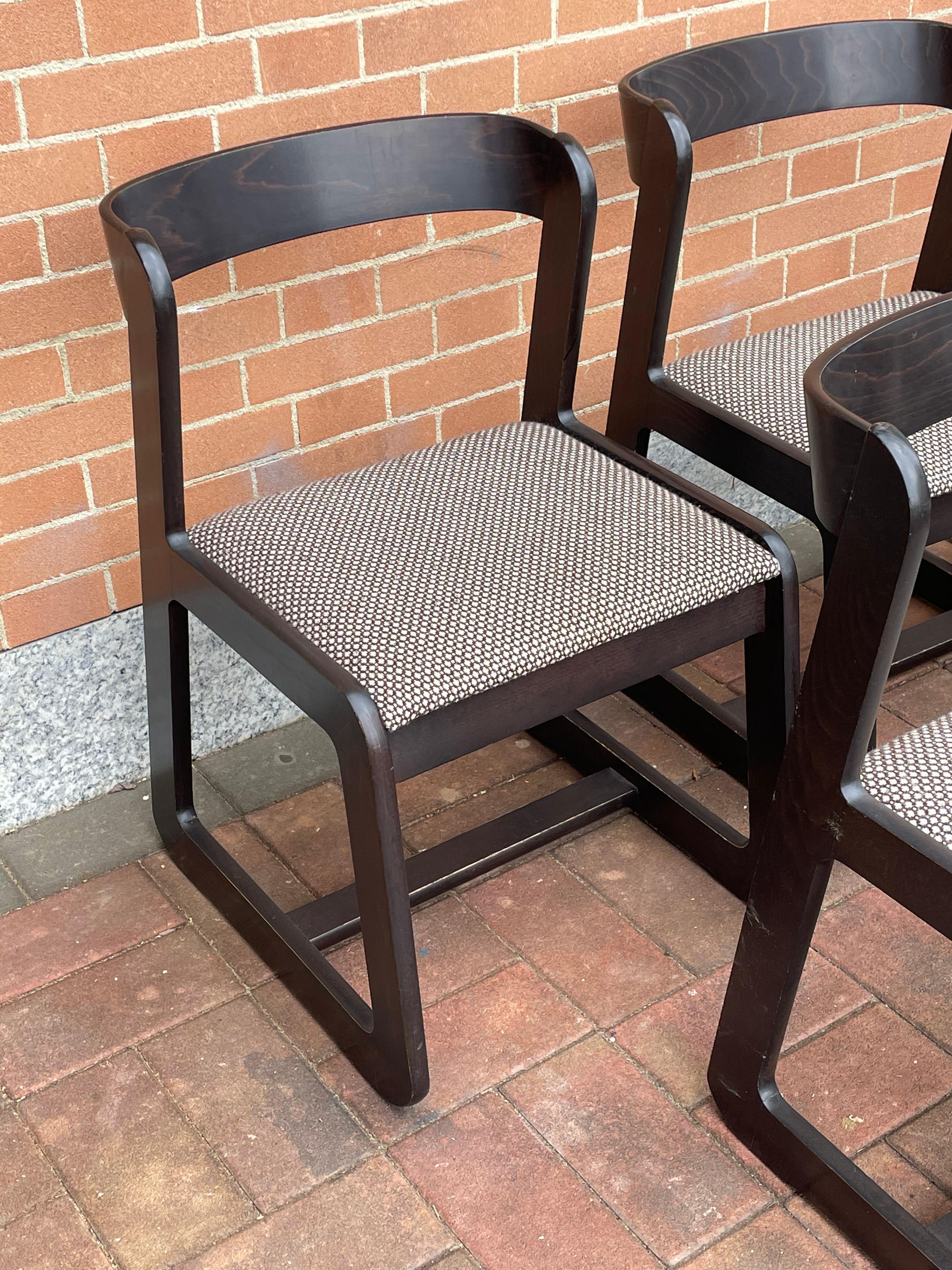Late 20th Century Set 5 Willy Rizzo Chairs for Mario Sabot, 1970s, Italy