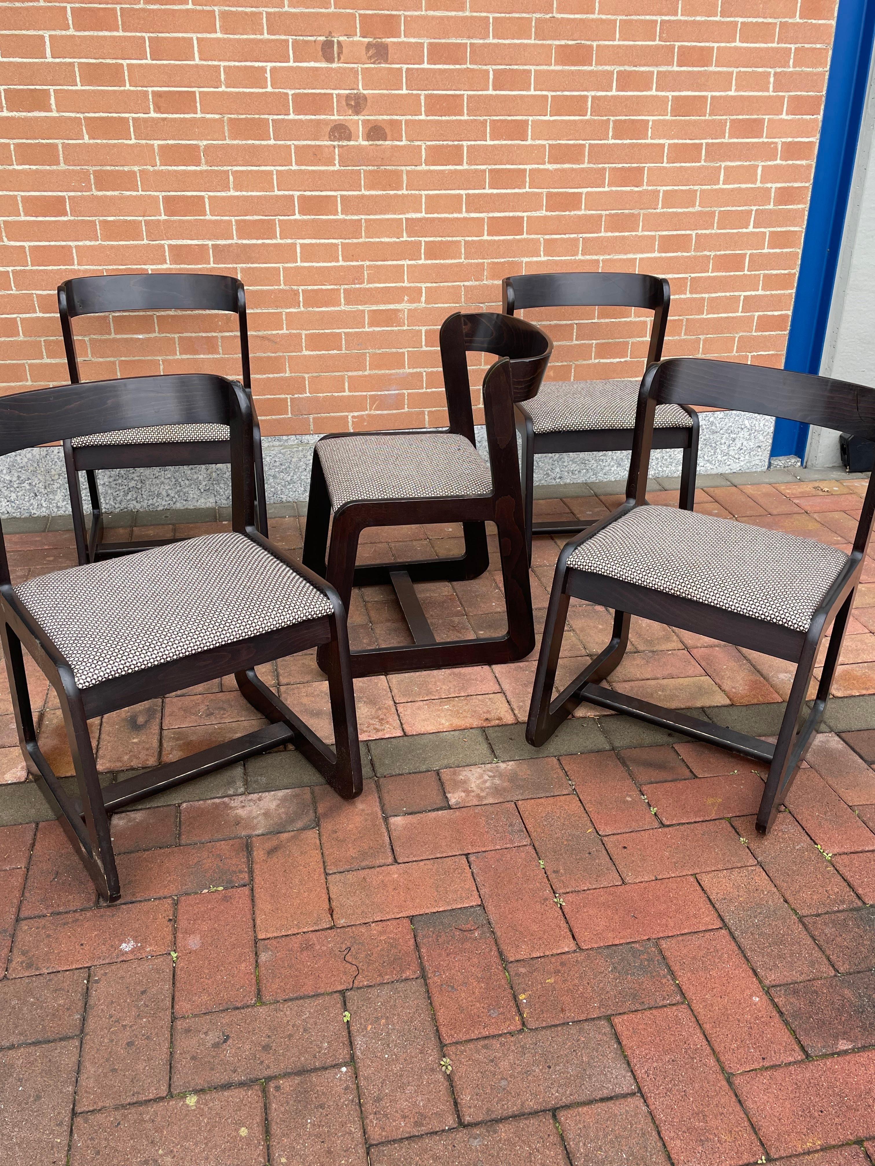 Set 5 Willy Rizzo Chairs for Mario Sabot, 1970s, Italy 2