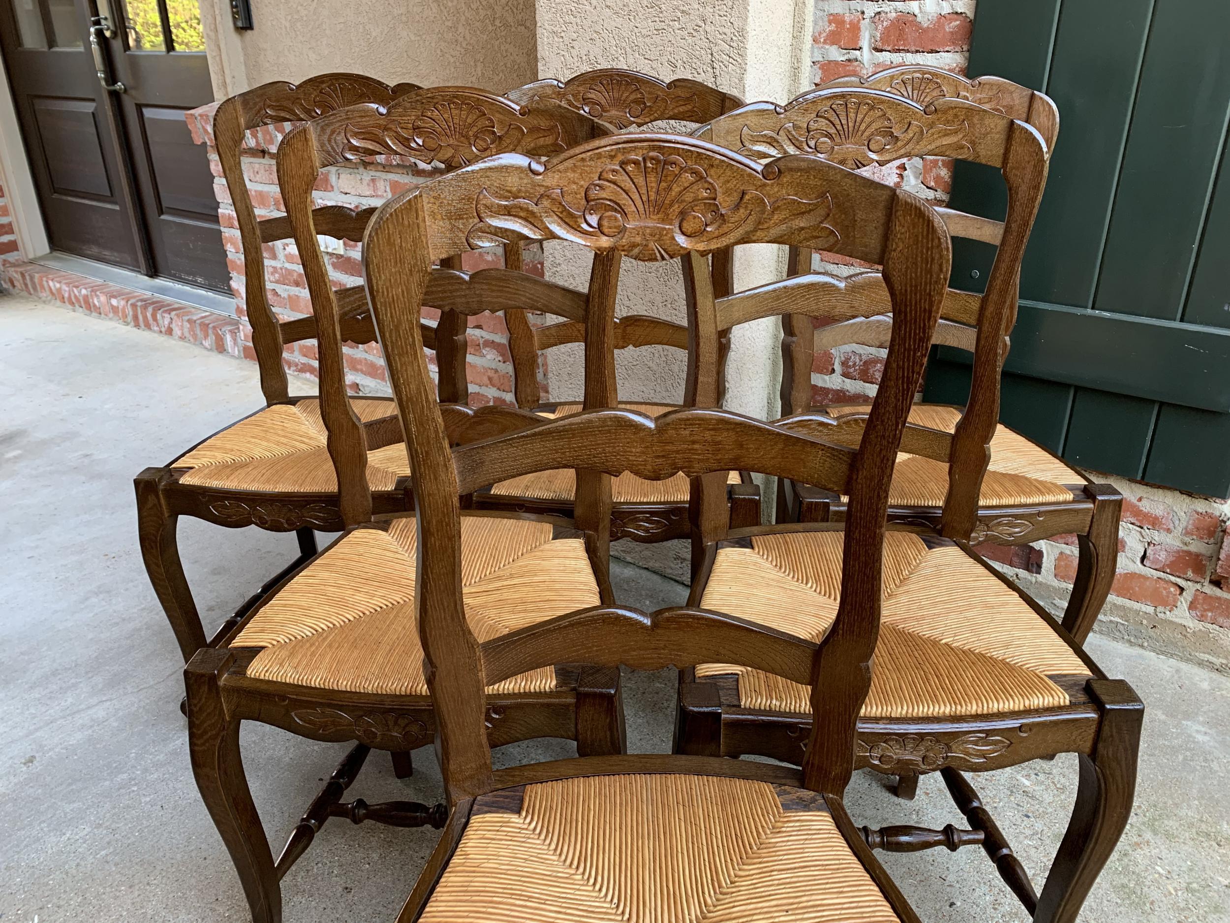 french ladder back chairs with rush seats