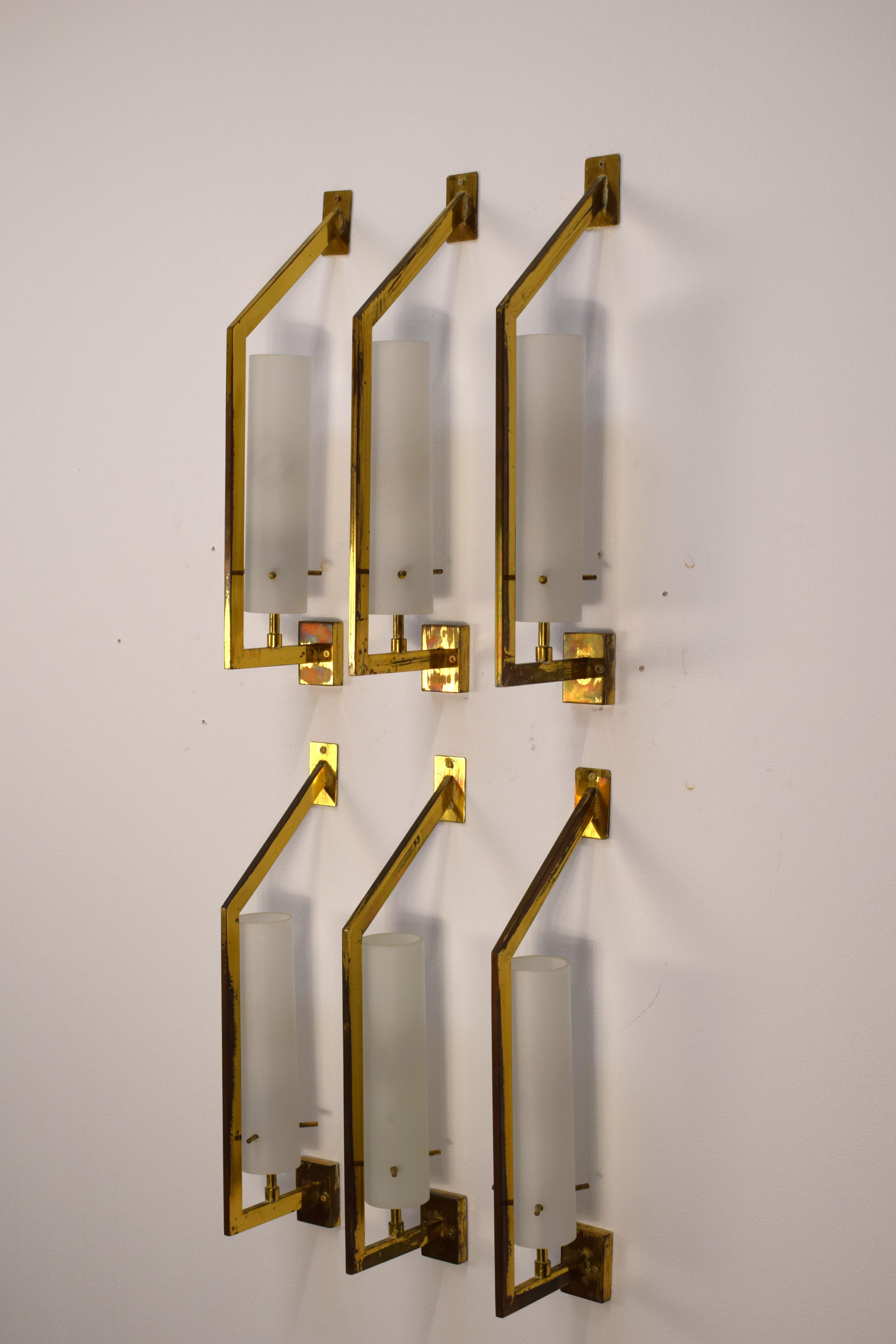 Set 6 apliques Stilnovo Italiano en venta