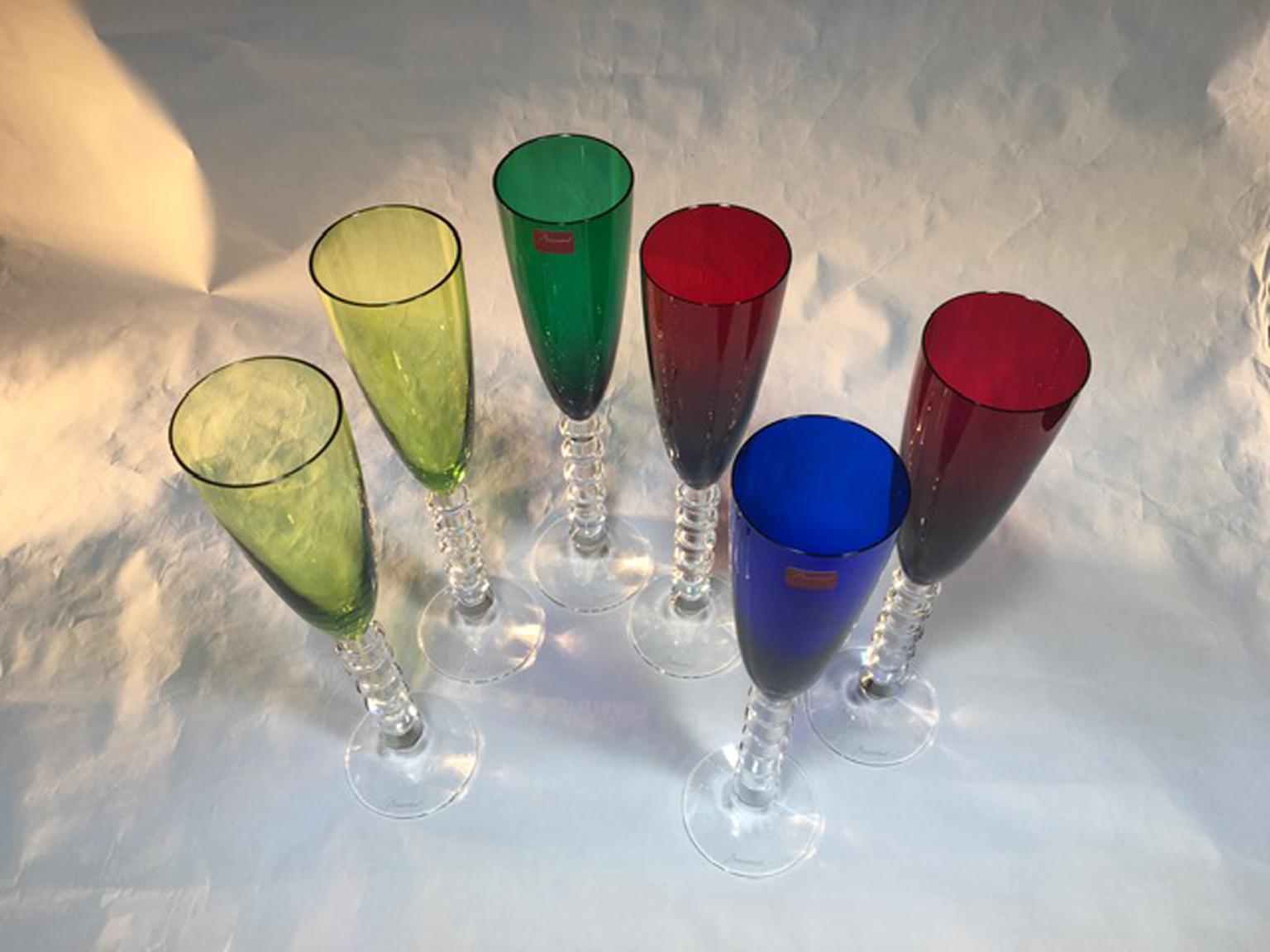 baccarat glasses blue