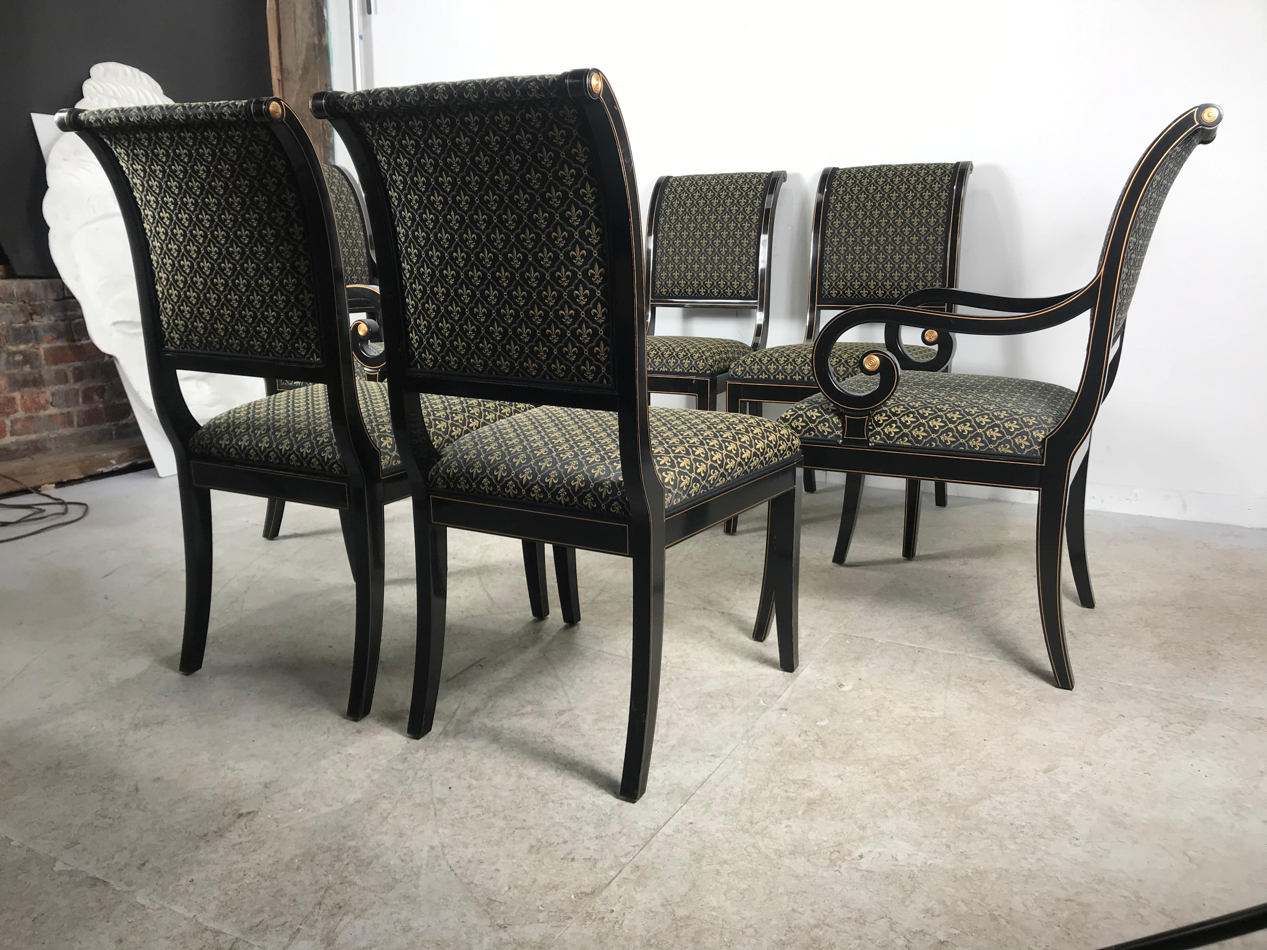 black and gold dining chairs set of 6
