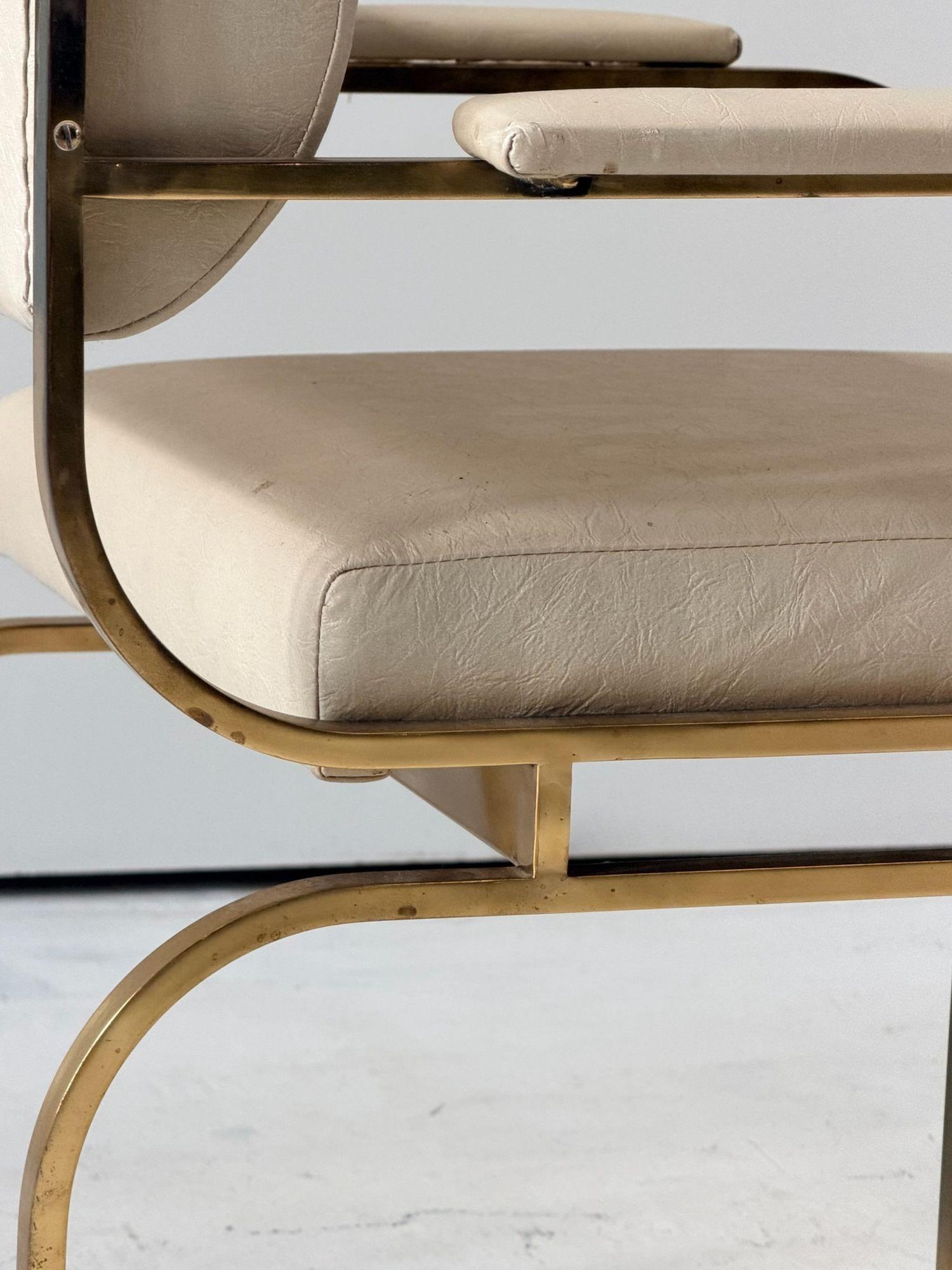 Set 6 sedie da pranzo in ottone, 1980 in vendita 8