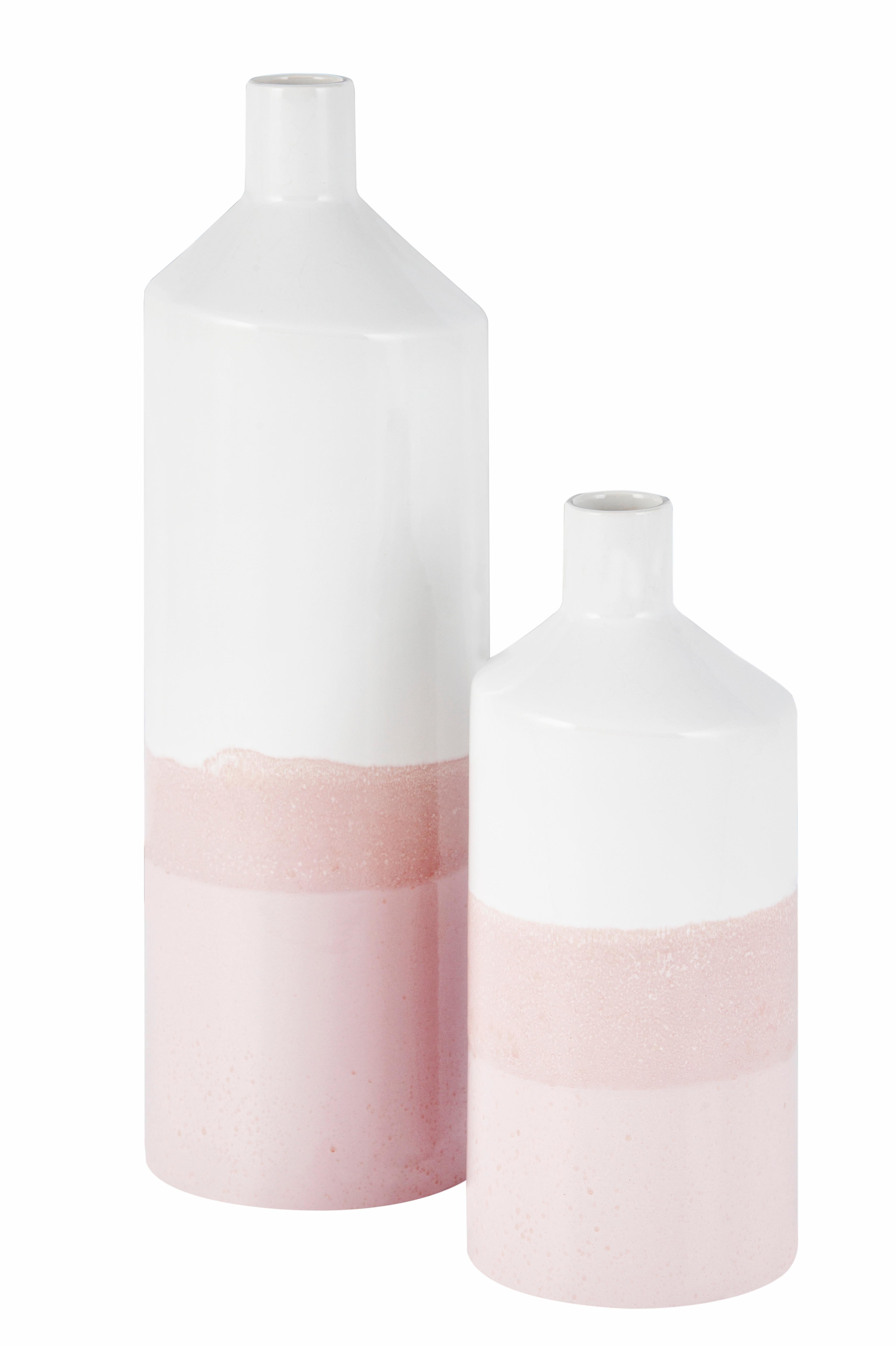 pink ceramic vases