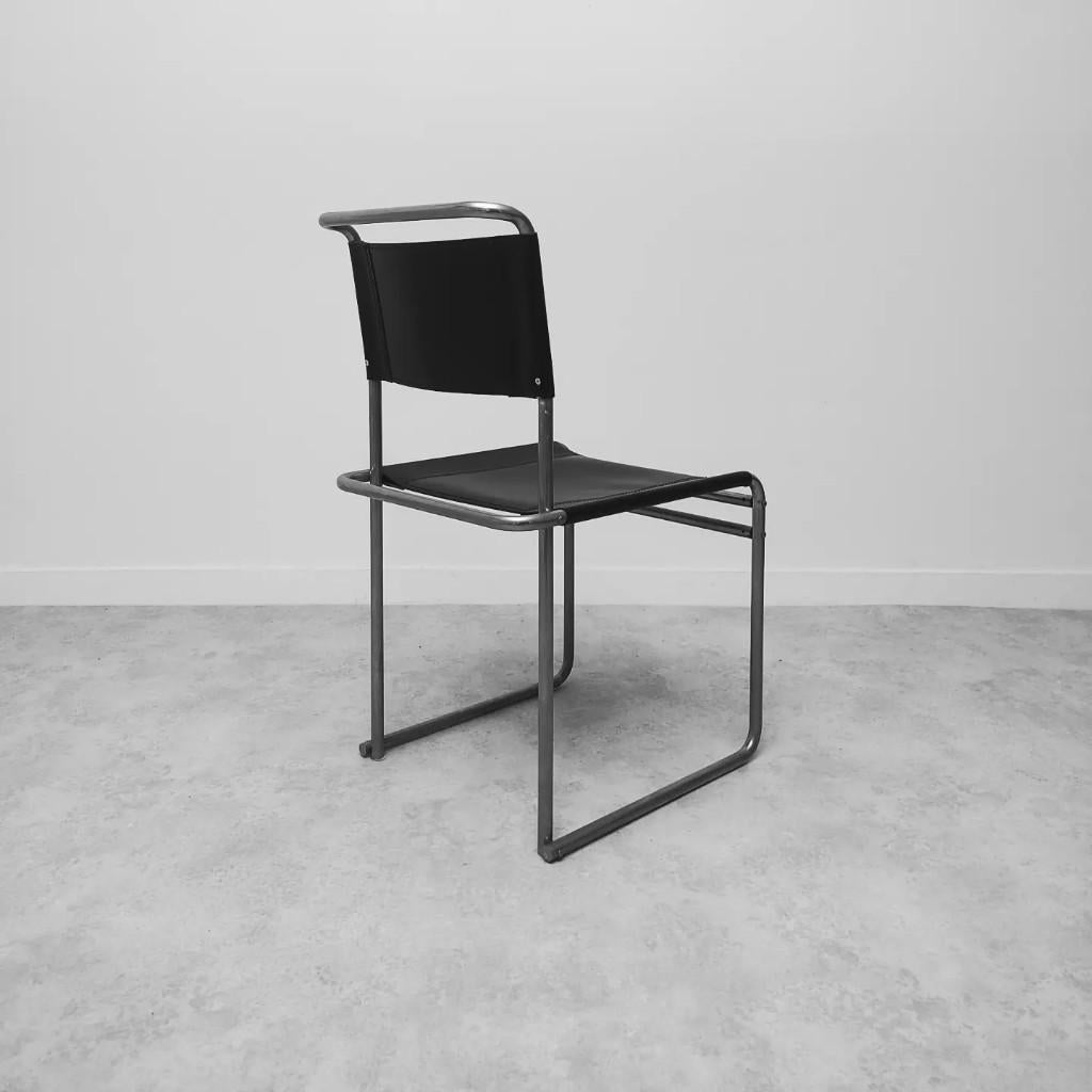 Set 6 chairs Bauhaus B5 by Marcel Breuer 1970 In Good Condition For Sale In Montecchio Precalcino, VI