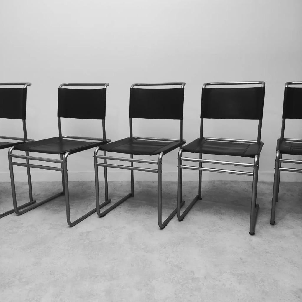 20th Century Set 6 chairs Bauhaus B5 by Marcel Breuer 1970 For Sale