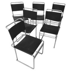 Antique Set 6 chairs Bauhaus B5 by Marcel Breuer 1970