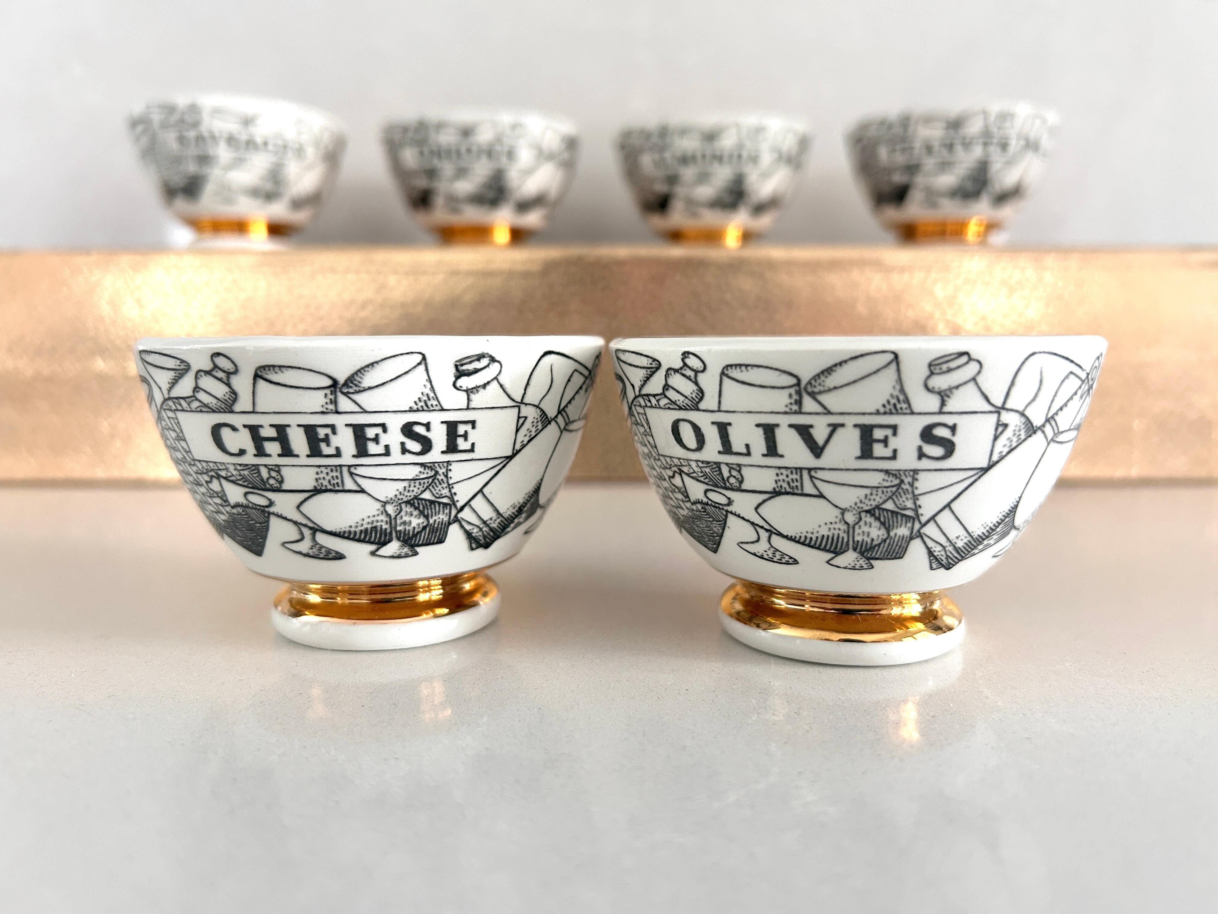 Set 6 ciotoline Appetizers, Piero Fornasetti, Fornasetti Milano anni '70 5