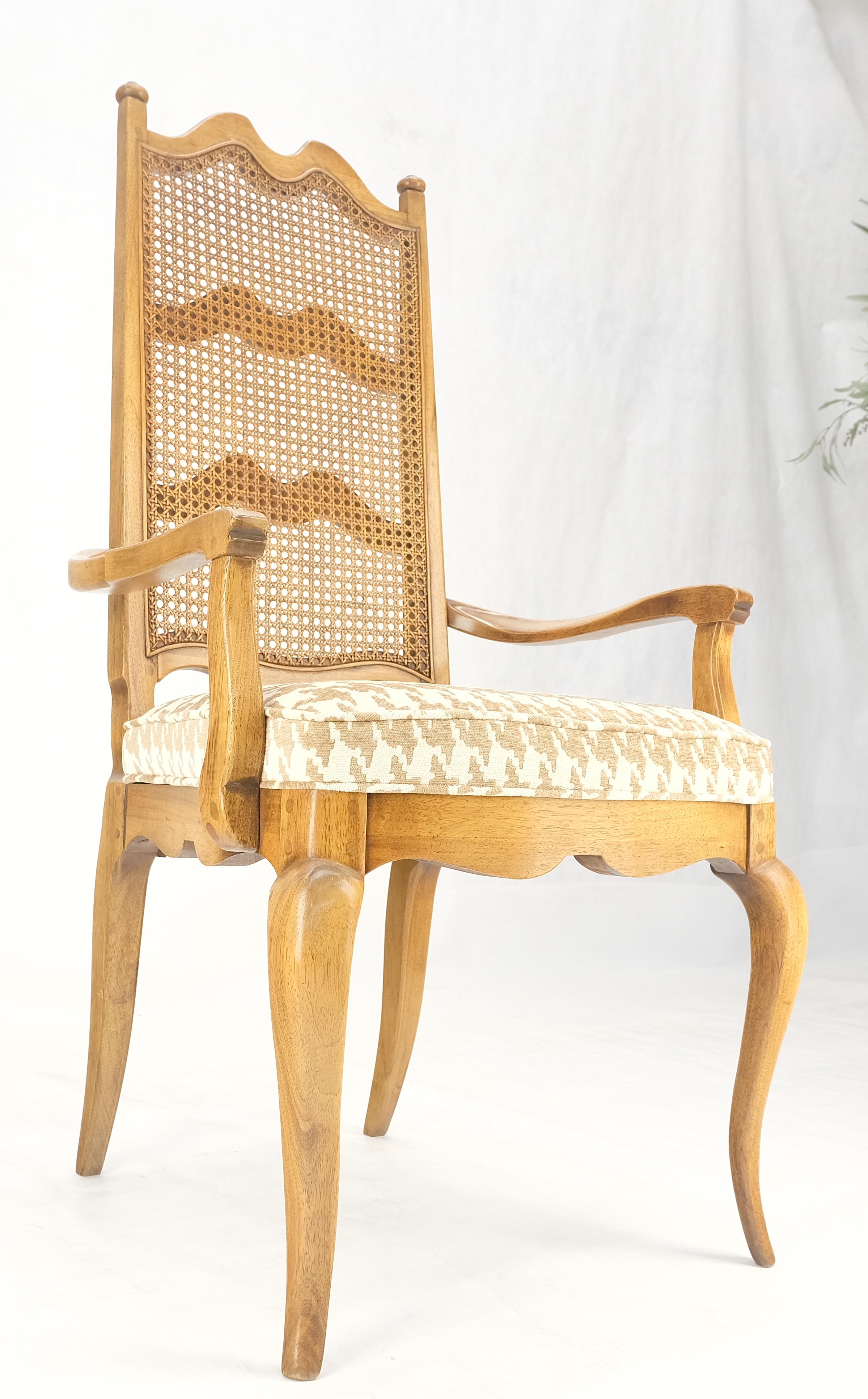 Set 6 Country French Ladder Cane Back Pegged Frames New Upholstery Dining Chairs en vente 4