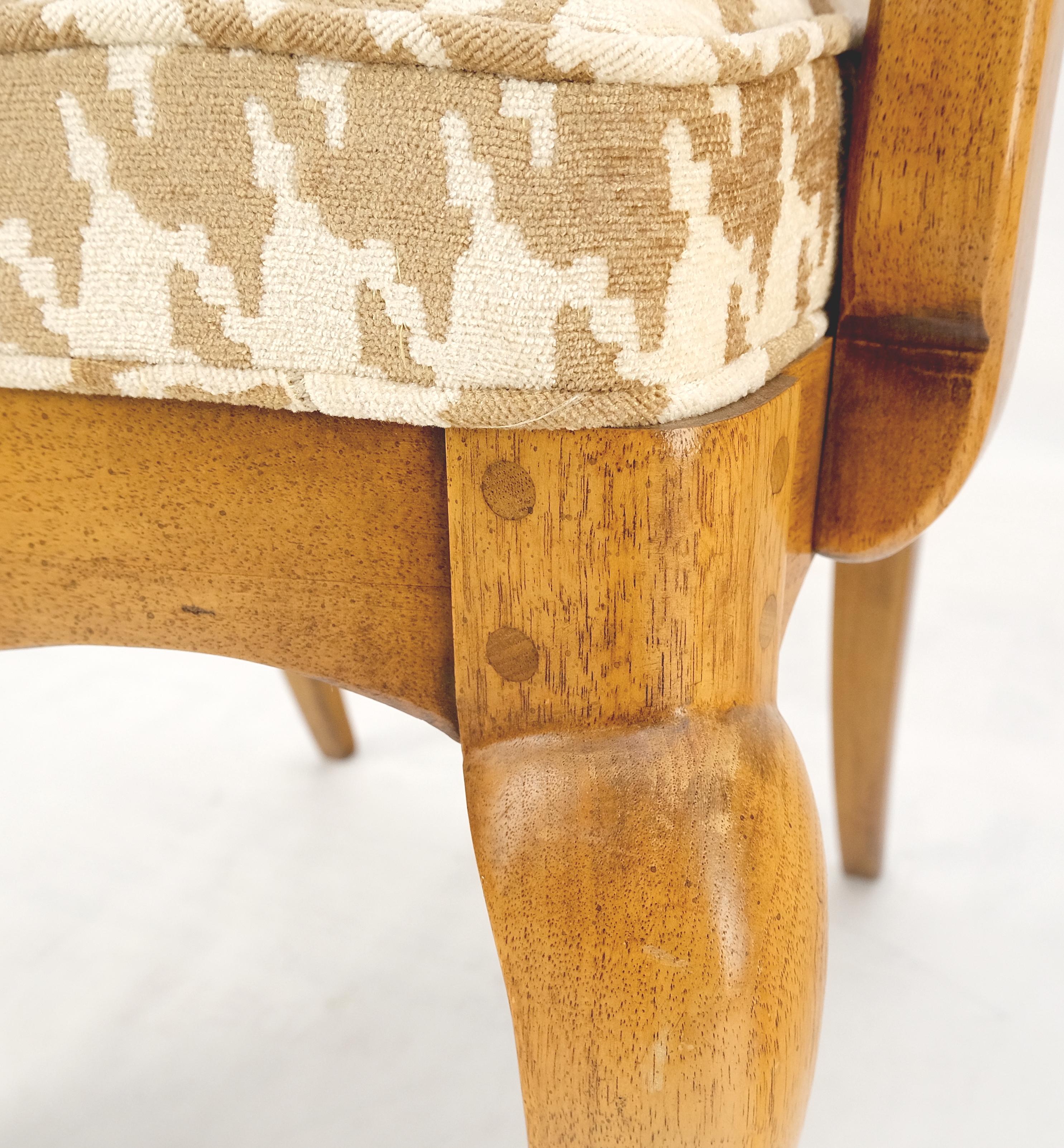 20ième siècle Set 6 Country French Ladder Cane Back Pegged Frames New Upholstery Dining Chairs en vente