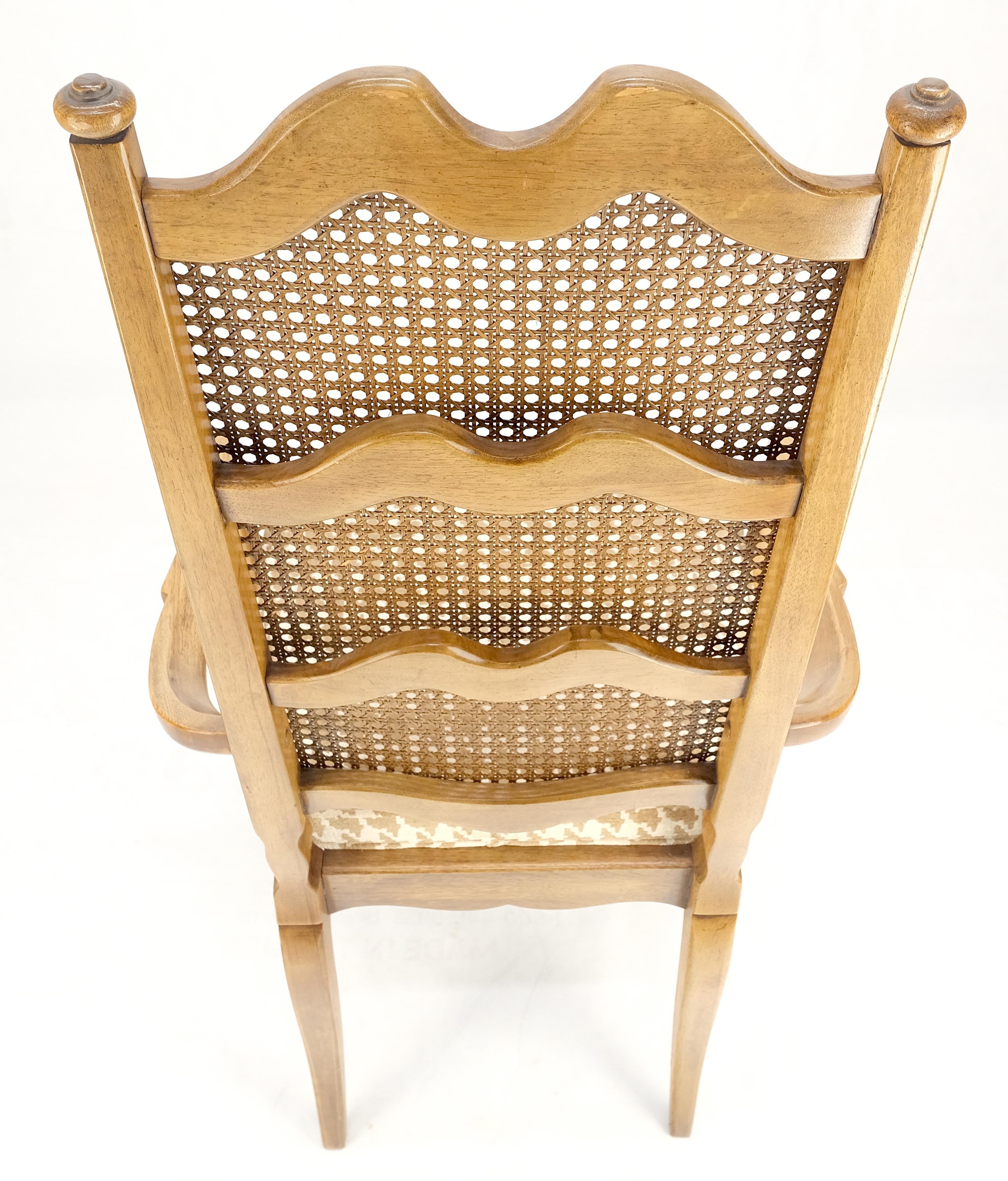 Set 6 Country French Ladder Cane Back Pegged Frames New Upholstery Dining Chairs en vente 2
