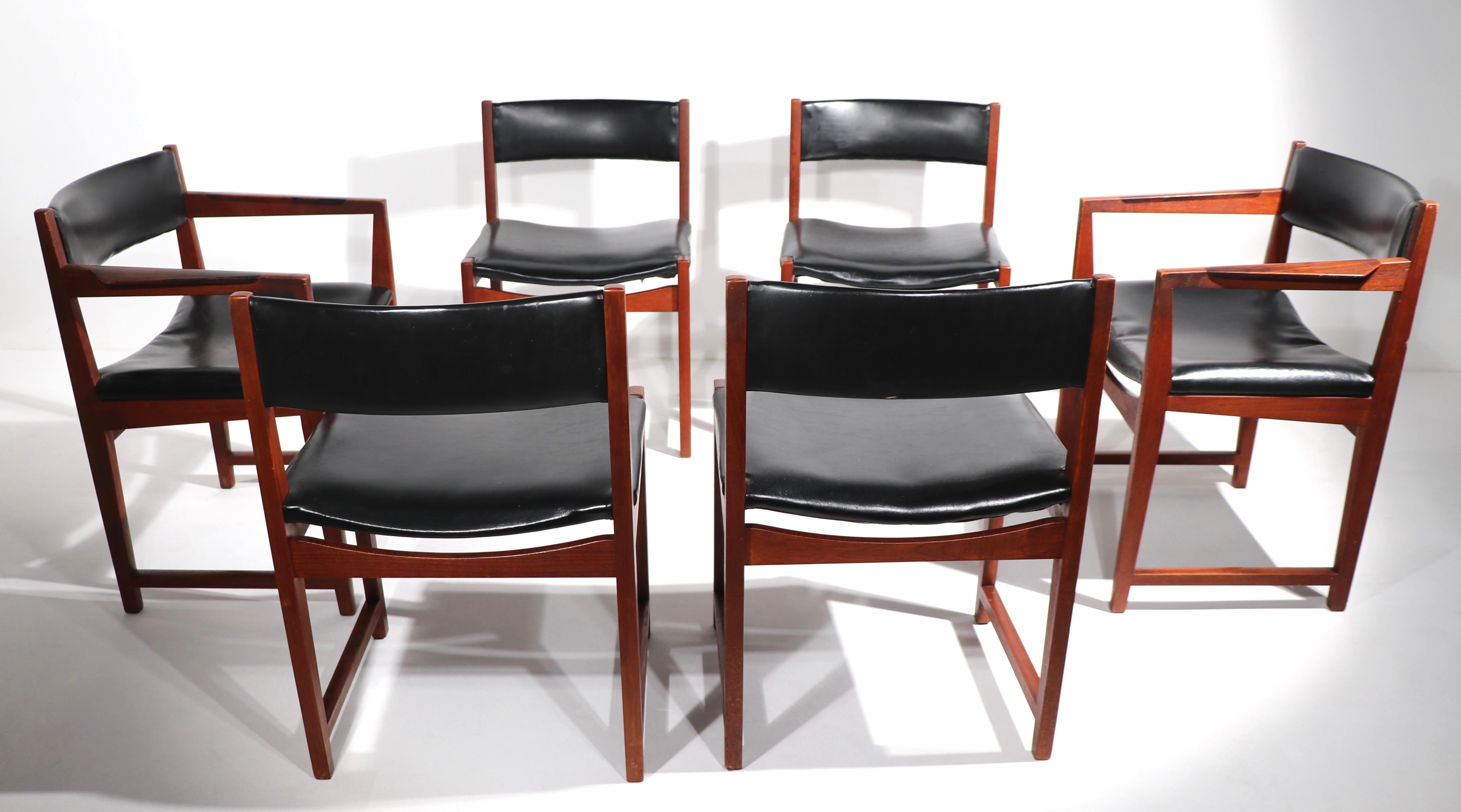 Ensemble de 6 chaises de salle à manger danoises par Peter Hvidt et Orla Molgaard pour Soborg Mobelfabrik en vente 4