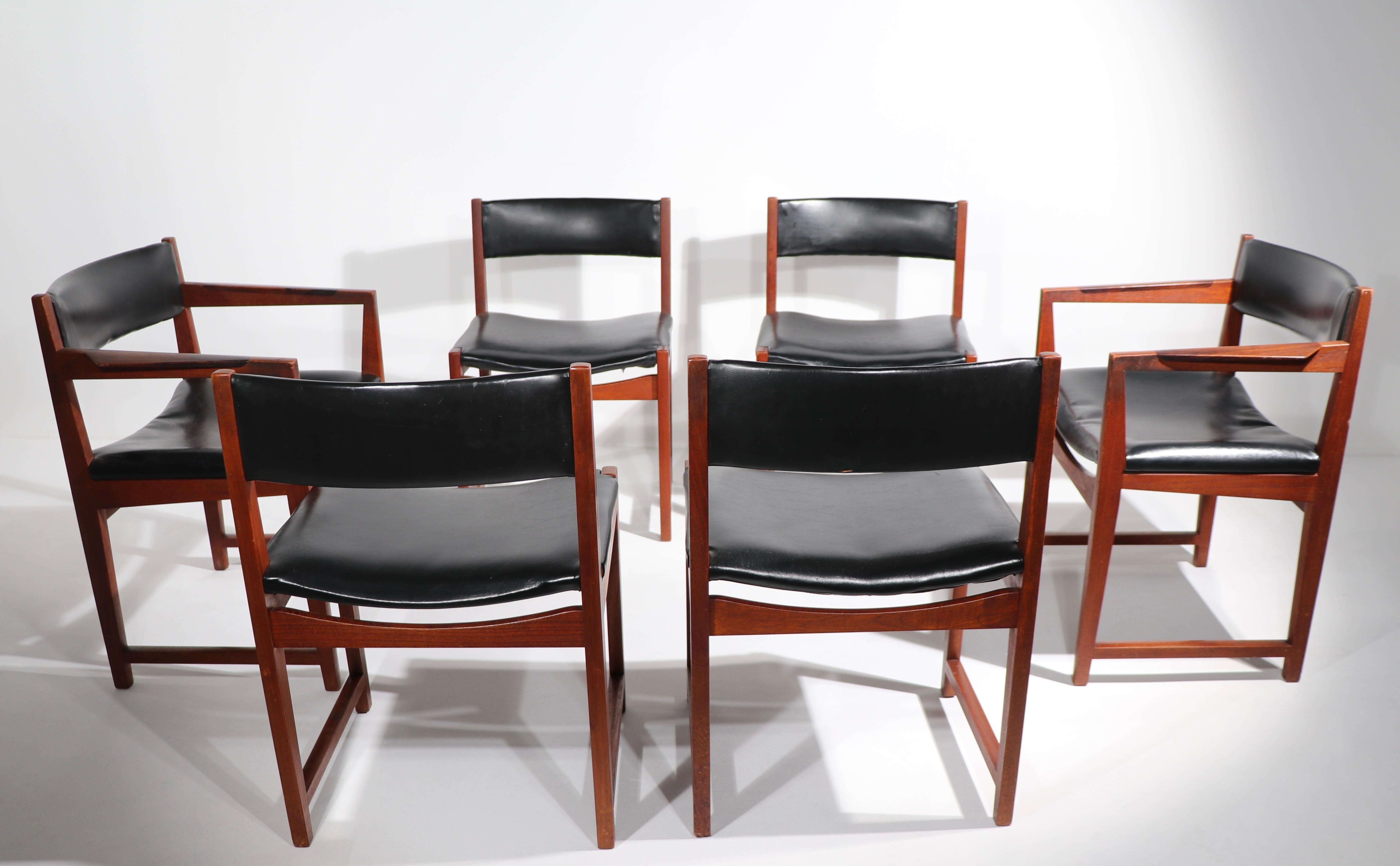 Ensemble de 6 chaises de salle à manger danoises par Peter Hvidt et Orla Molgaard pour Soborg Mobelfabrik en vente 5