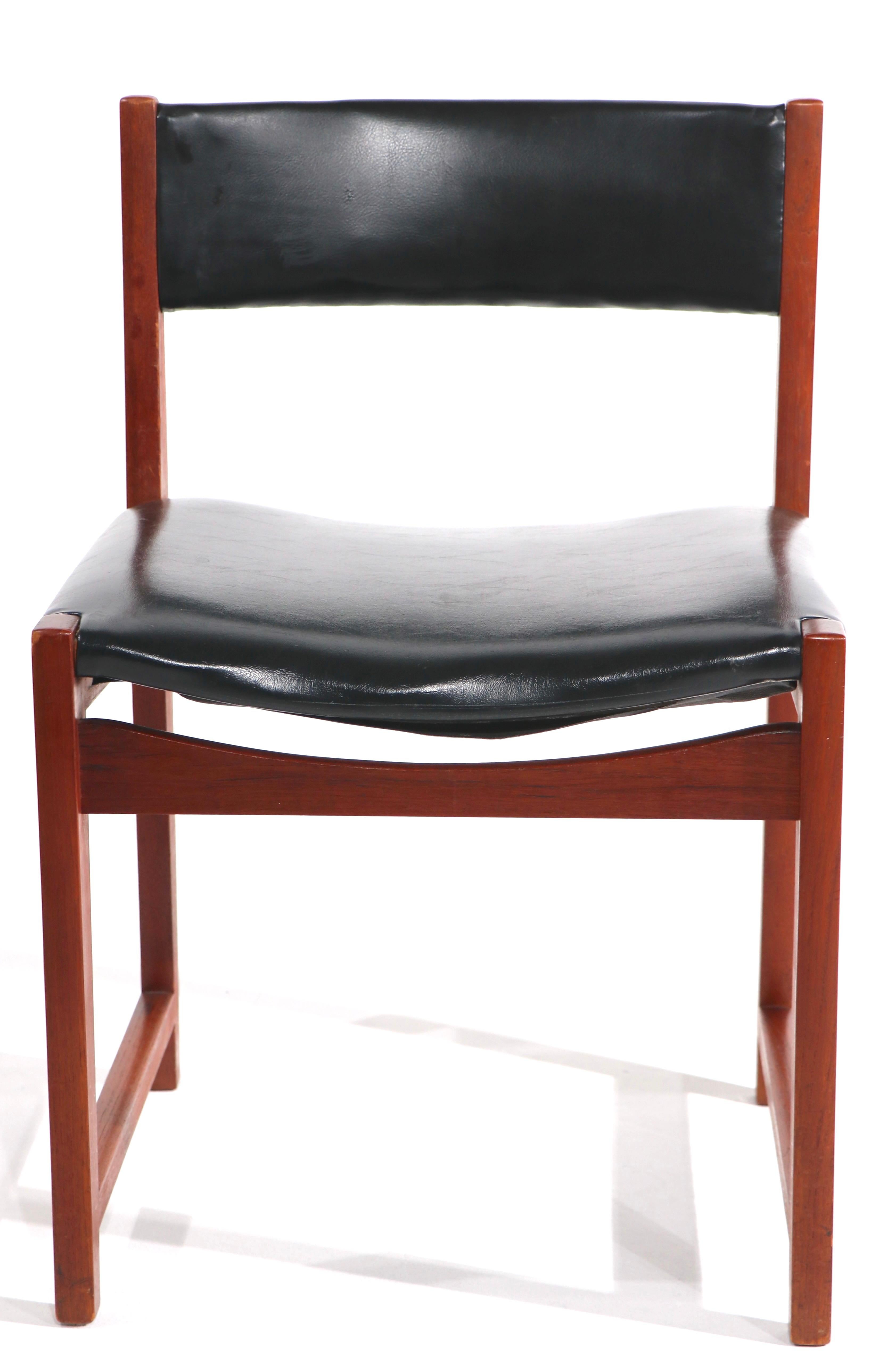 Scandinavian Modern Set 6 Danish Dining Chairs by Peter Hvidt & Orla Molgaard for Soborg Mobelfabrik For Sale