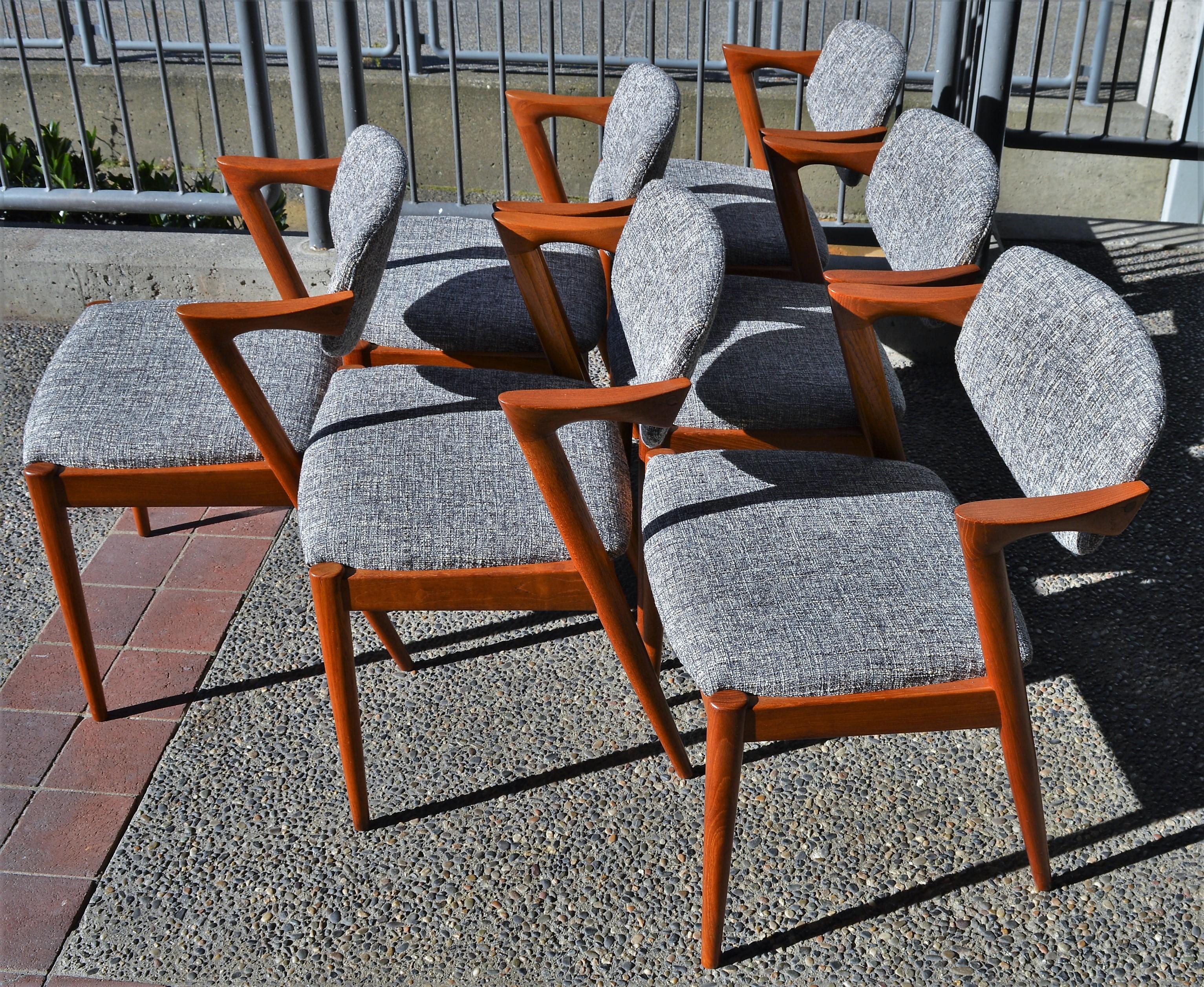 Set 6 Sillas de Comedor Modernas Danesas Kai Kristainsen Modelo 42 