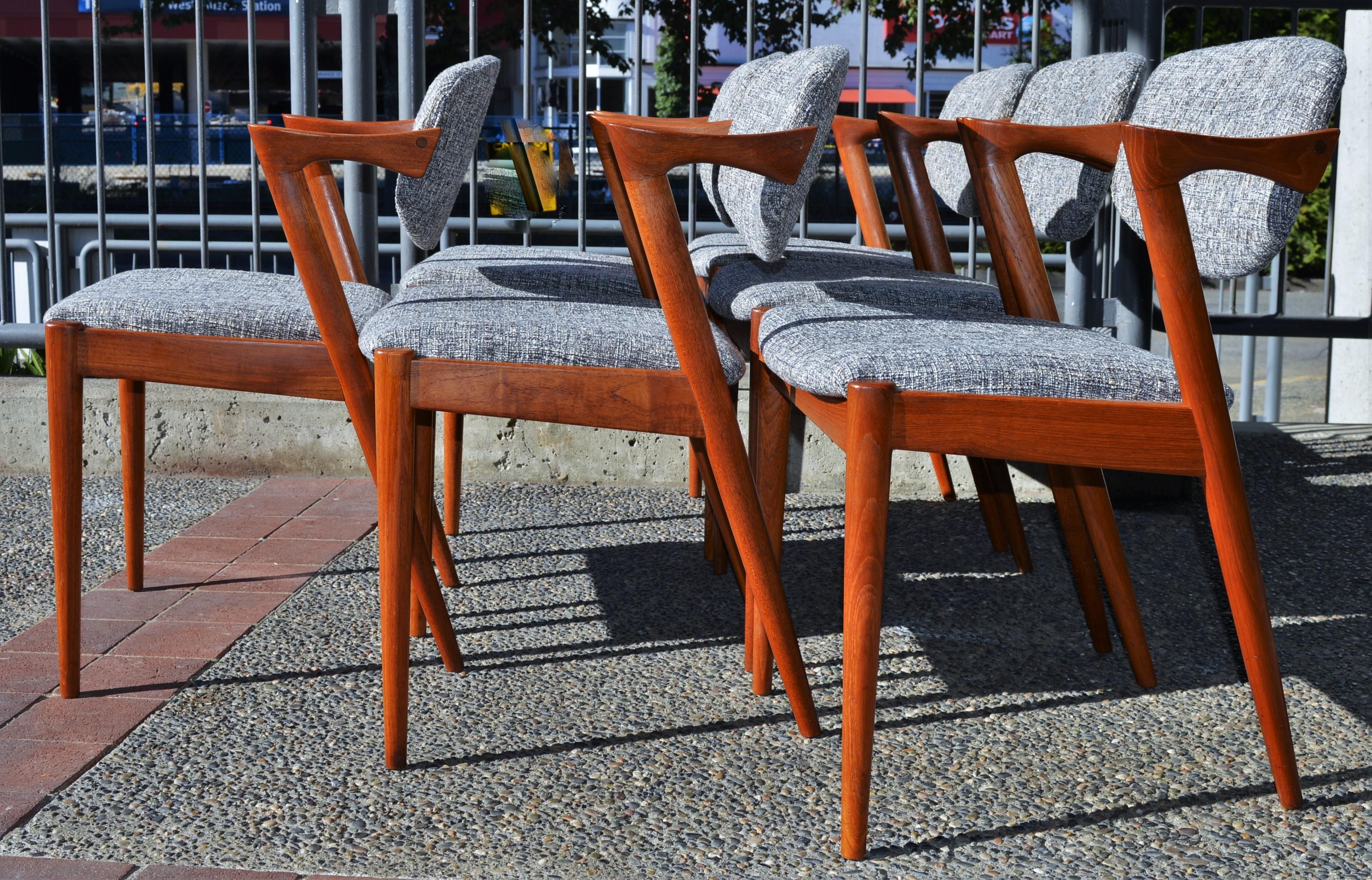 Set 6 Sillas de Comedor Modernas Danesas Kai Kristainsen Modelo 42 