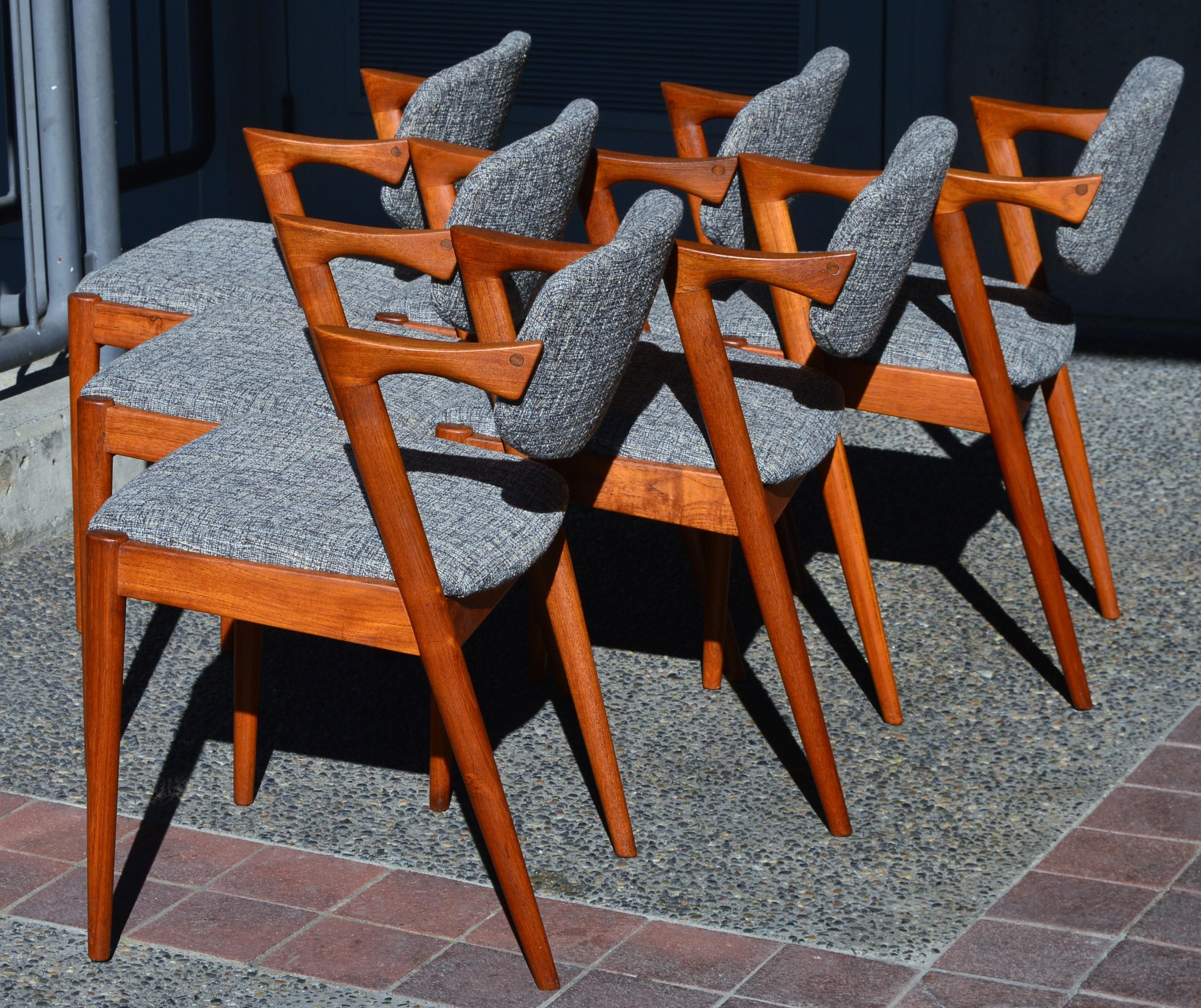 Set 6 Sillas de Comedor Modernas Danesas Kai Kristainsen Modelo 42 