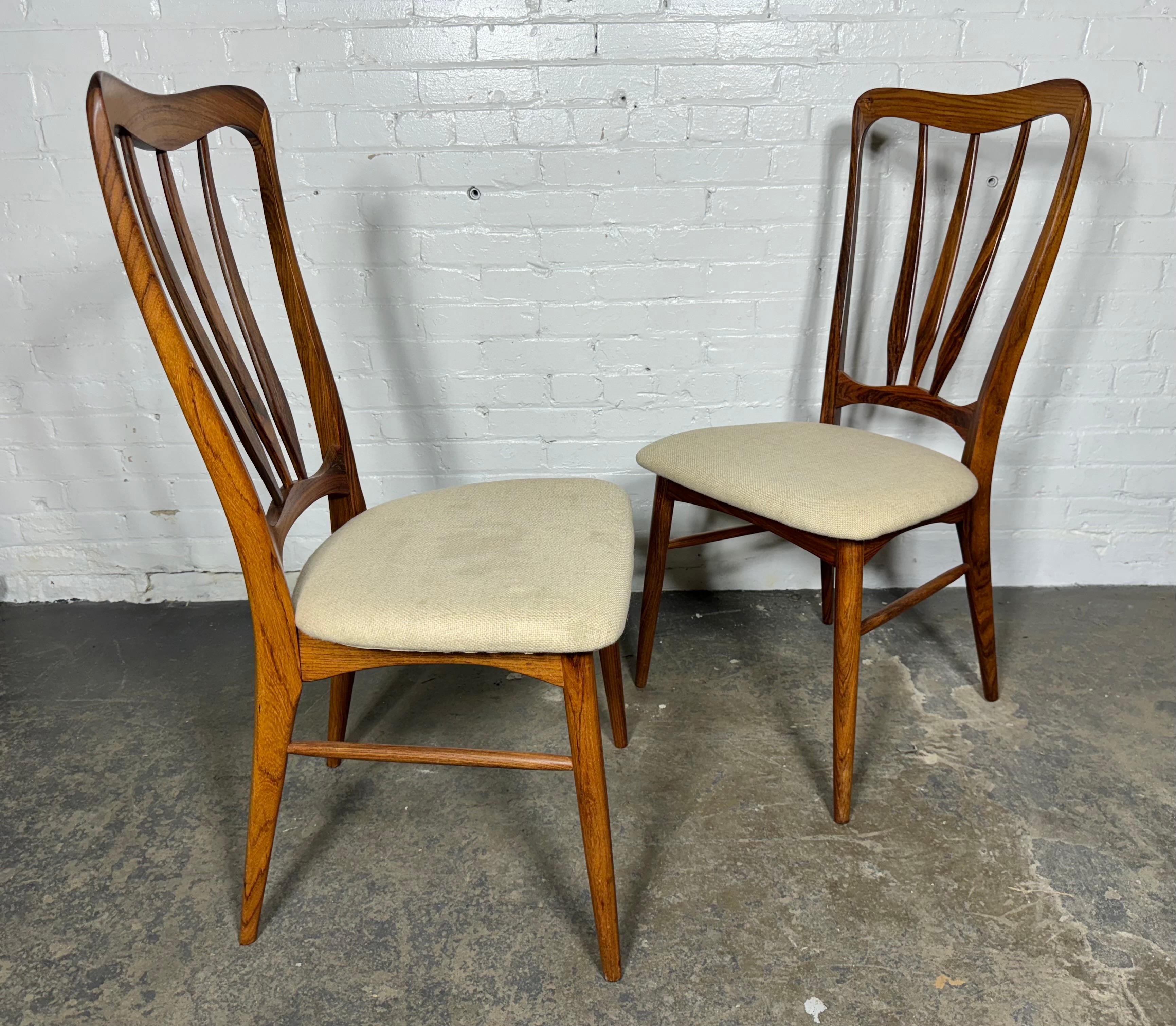Scandinavian Modern set 6 Danish Modern Rosewood 