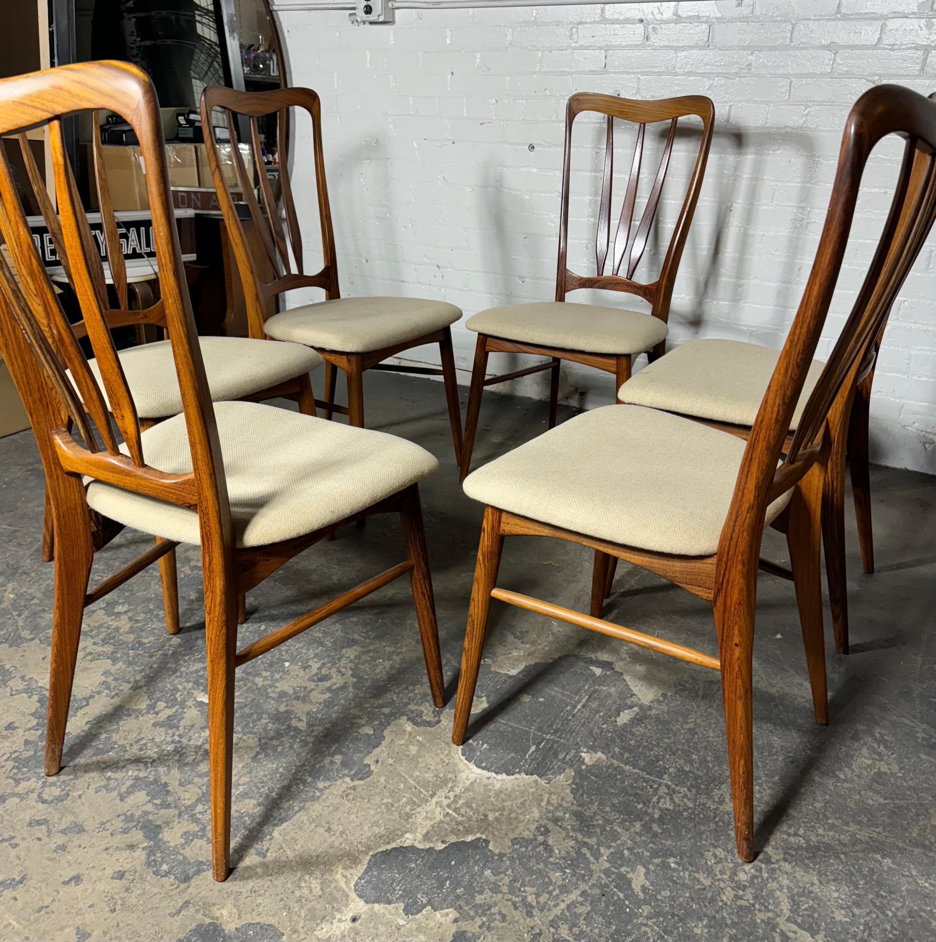 Mid-20th Century set 6 Danish Modern Rosewood 
