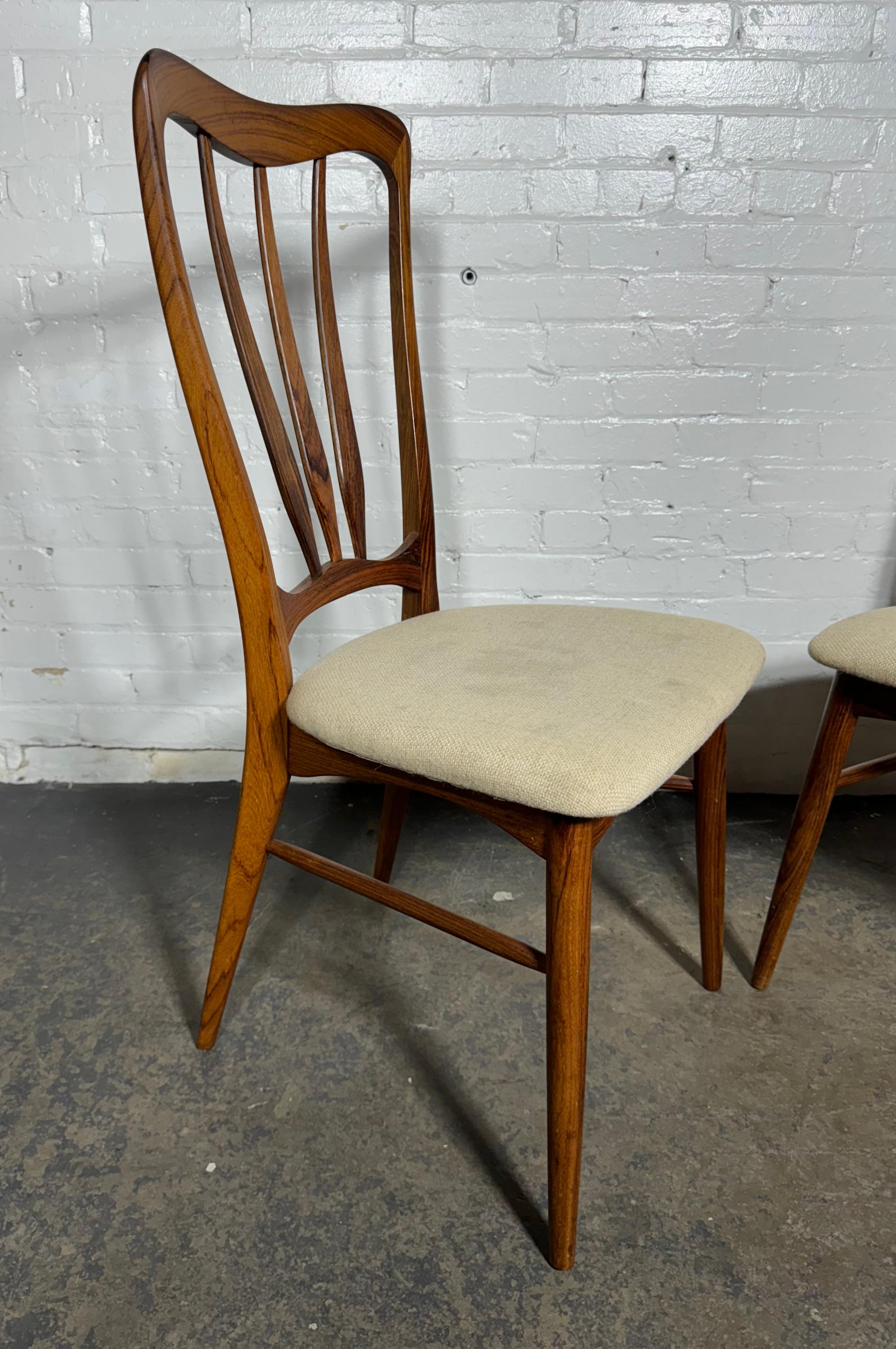 set 6 Danish Modern Rosewood 