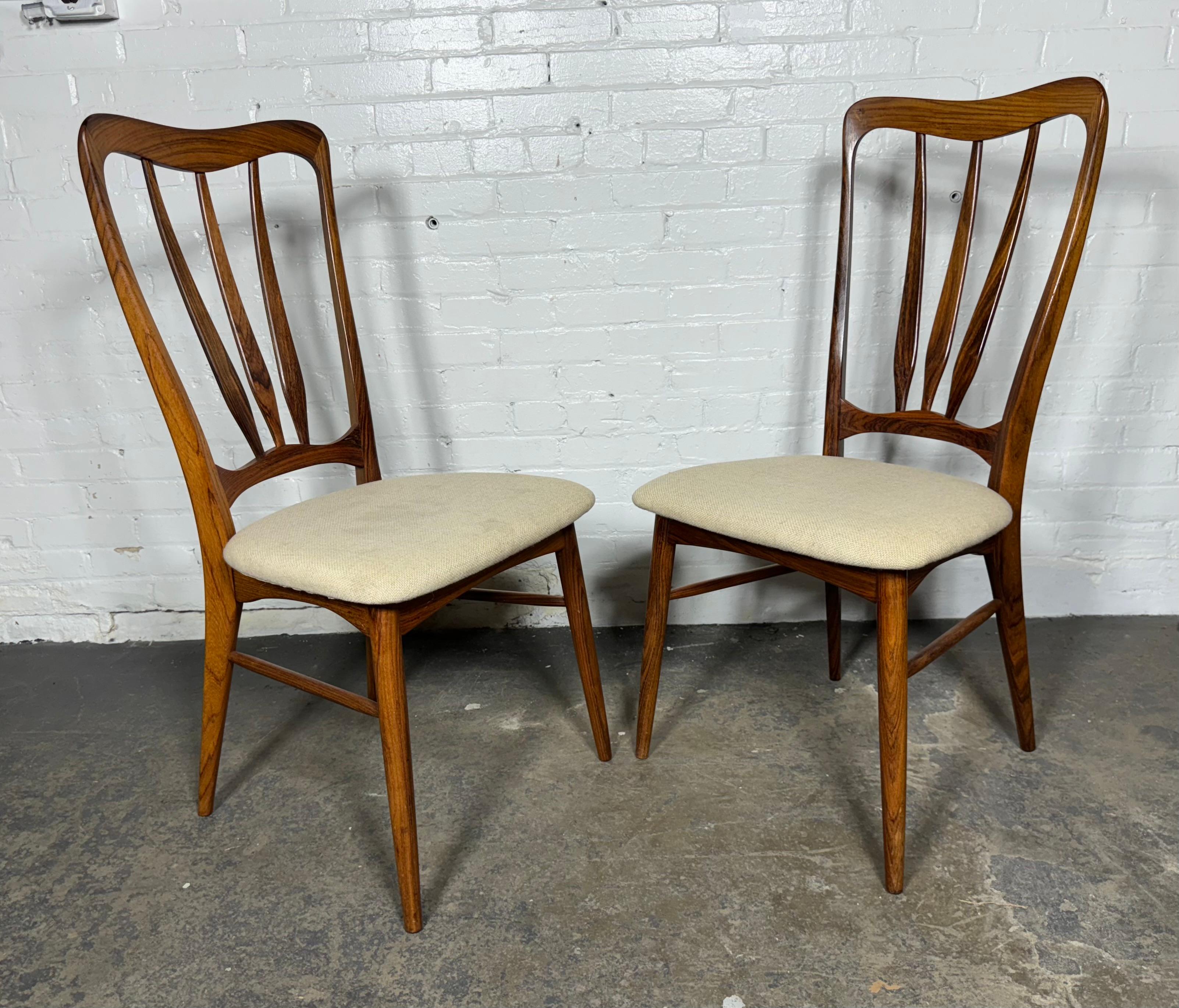 set 6 Danish Modern Rosewood 