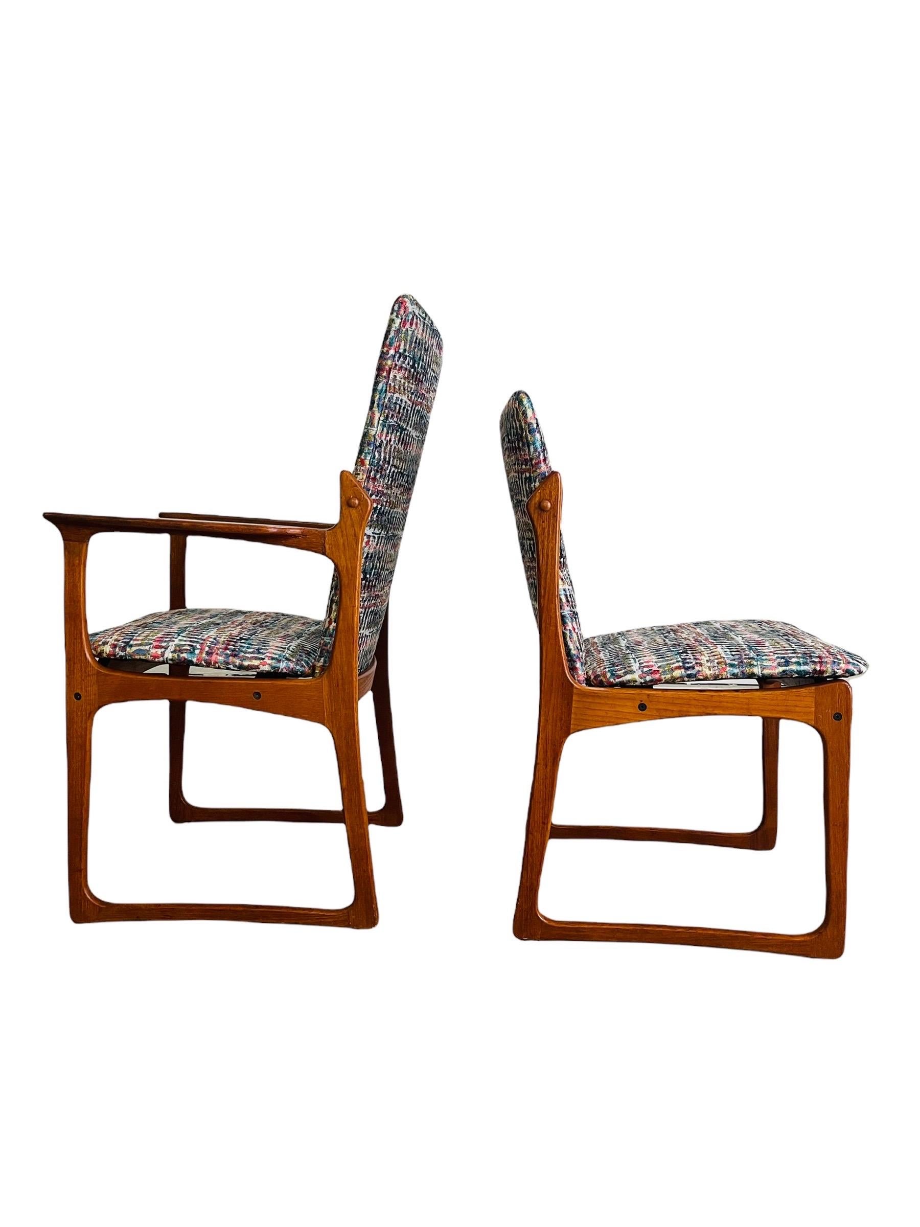 Set 6 Danish Modern Teak Dining Chairs by Vamdrup Stolefabrik 4