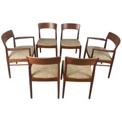 Set 6 Danish Teak Dining Chairs by Kai Kristiansen for K.S, Mobler, circa 1960