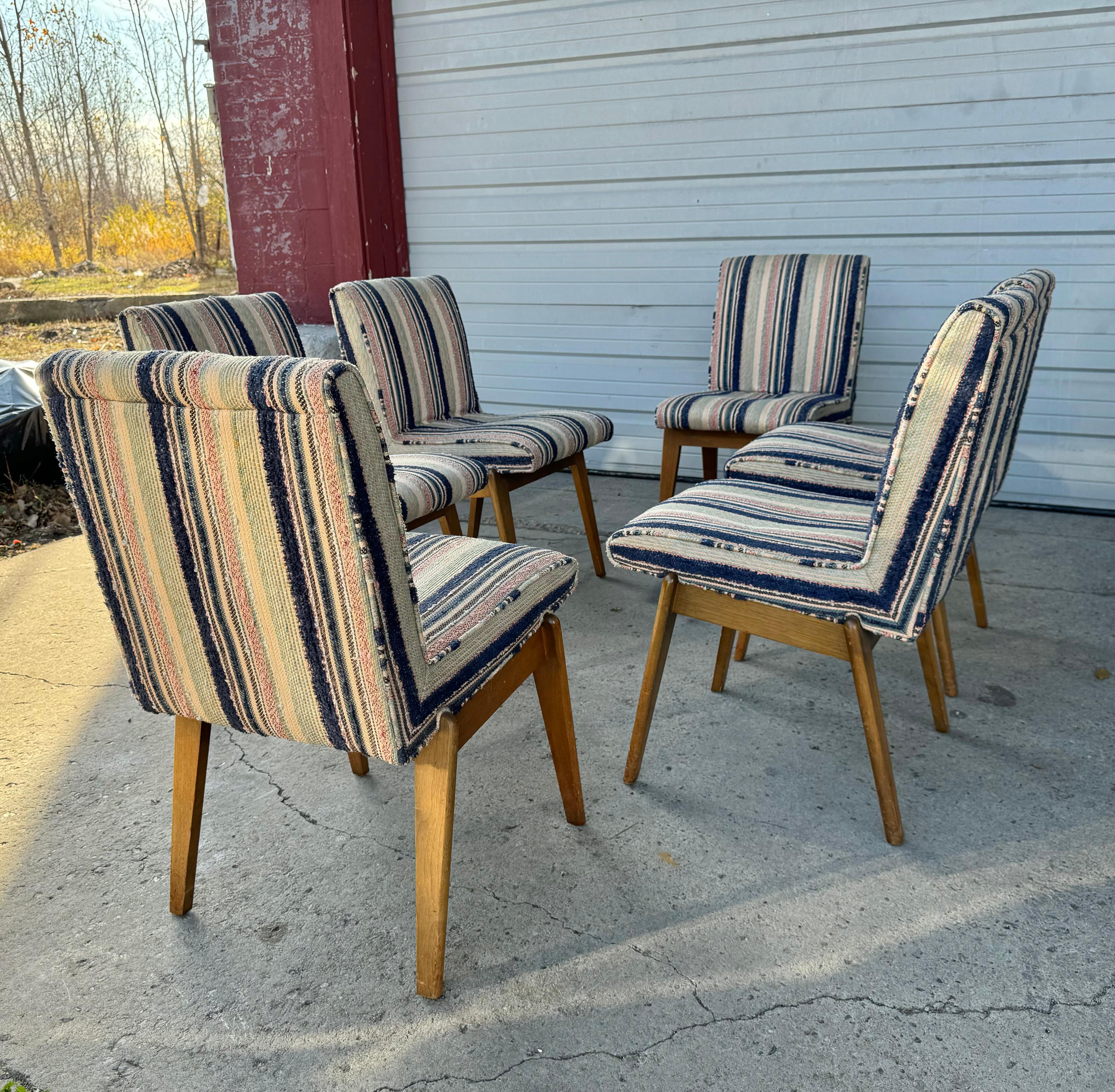 Mid-Century Modern Set 6 Dining chairs by Glenn of California designed by Sta For Sale