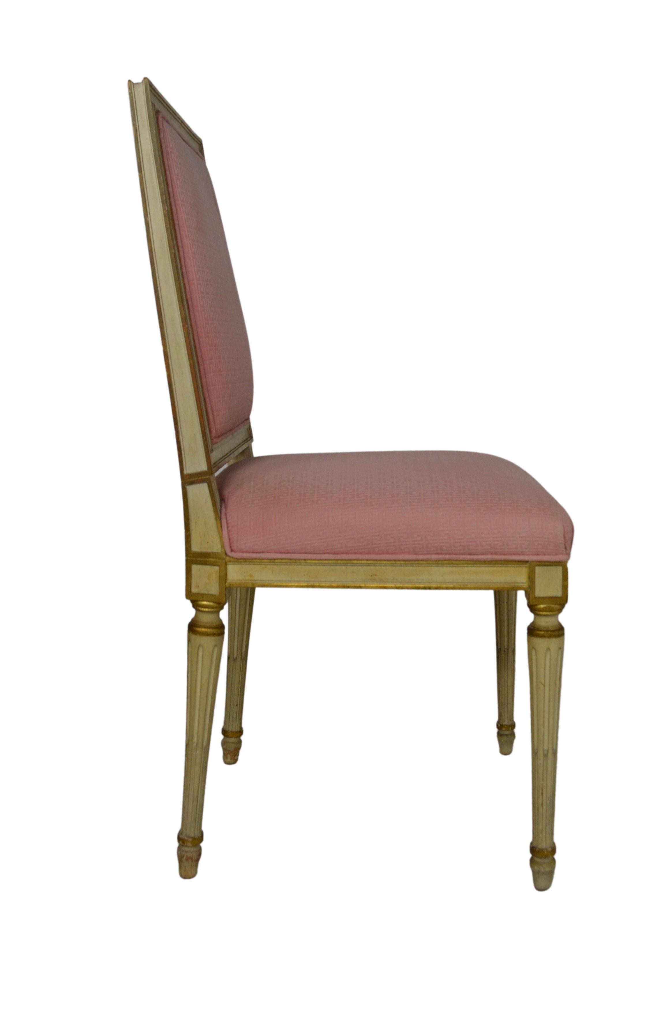 Louis XVI Set 6 French Painted Dining Chairs