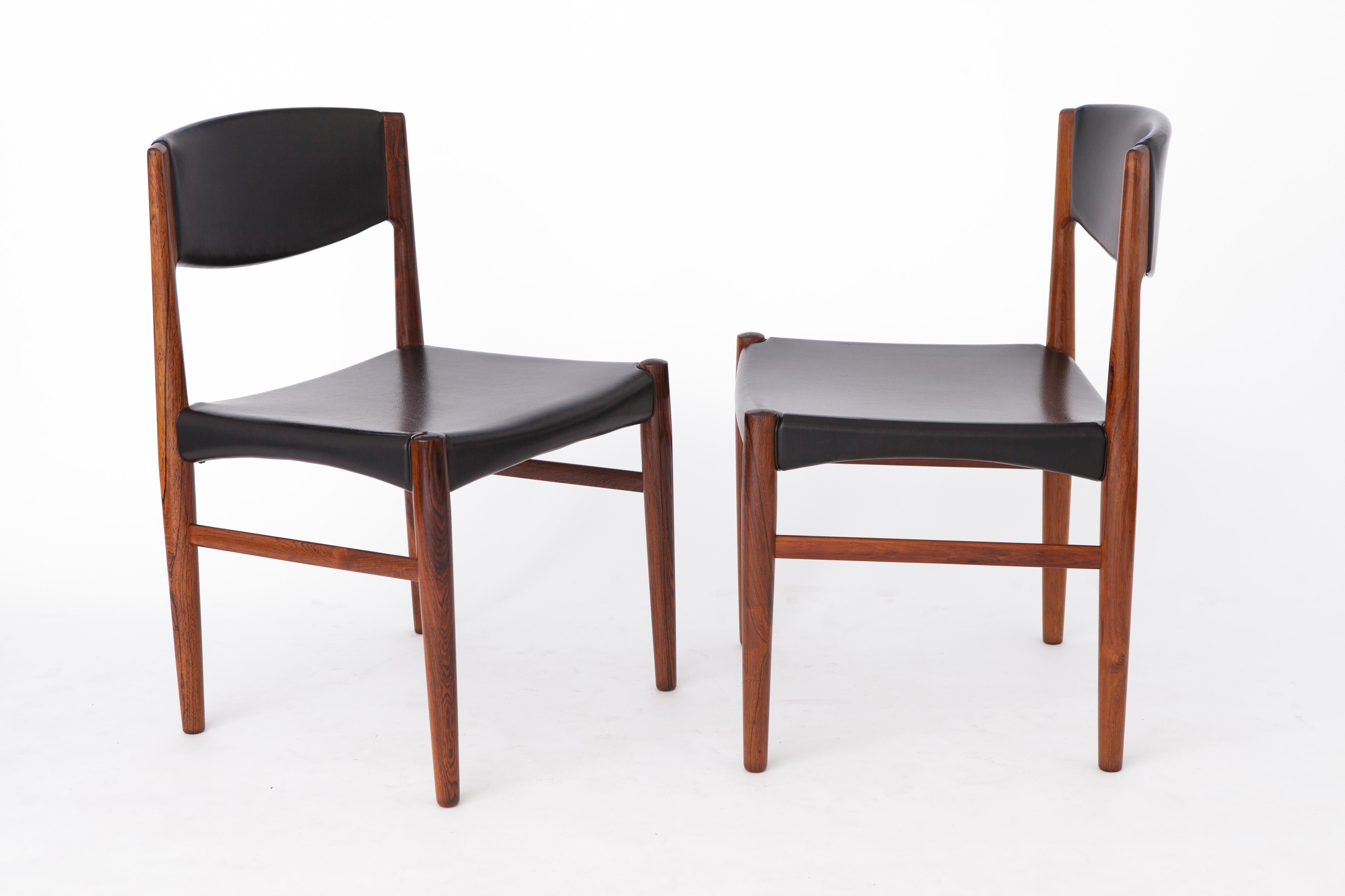 Mid-Century moderno Set 6 sedie Grete Jalk per Glostrup, palissandro, 1960, danese in vendita