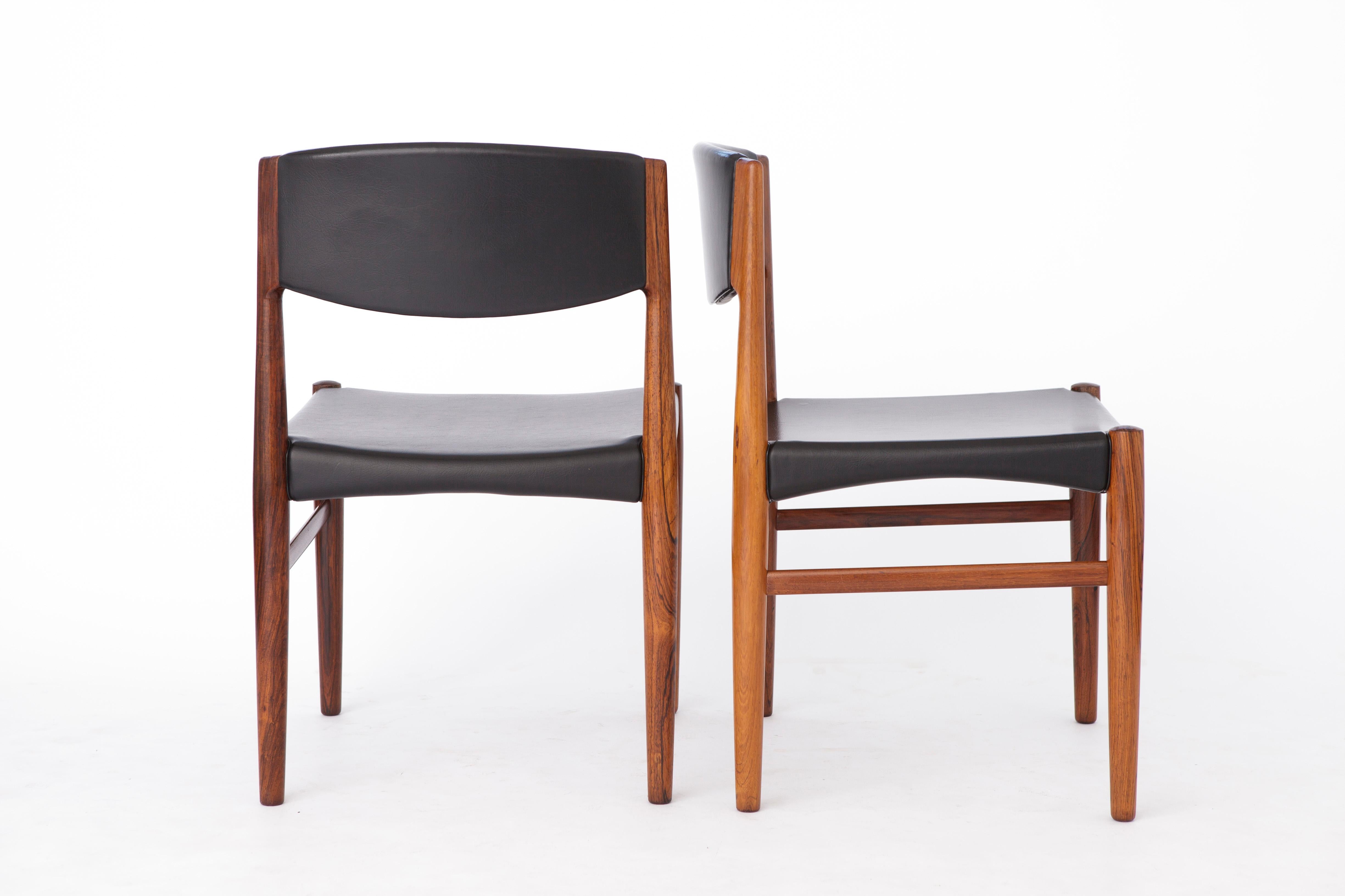 Lucidato Set 6 sedie Grete Jalk per Glostrup, palissandro, 1960, danese in vendita
