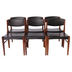 Set 6 Grete Jalk Chairs for Glostrup, Rosewood, 1960s, Danish
