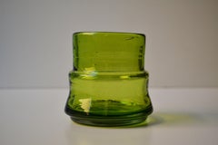 Set 6 Handblown Cocktail Glasses Green. Inspired in Pre-Hispanic Art