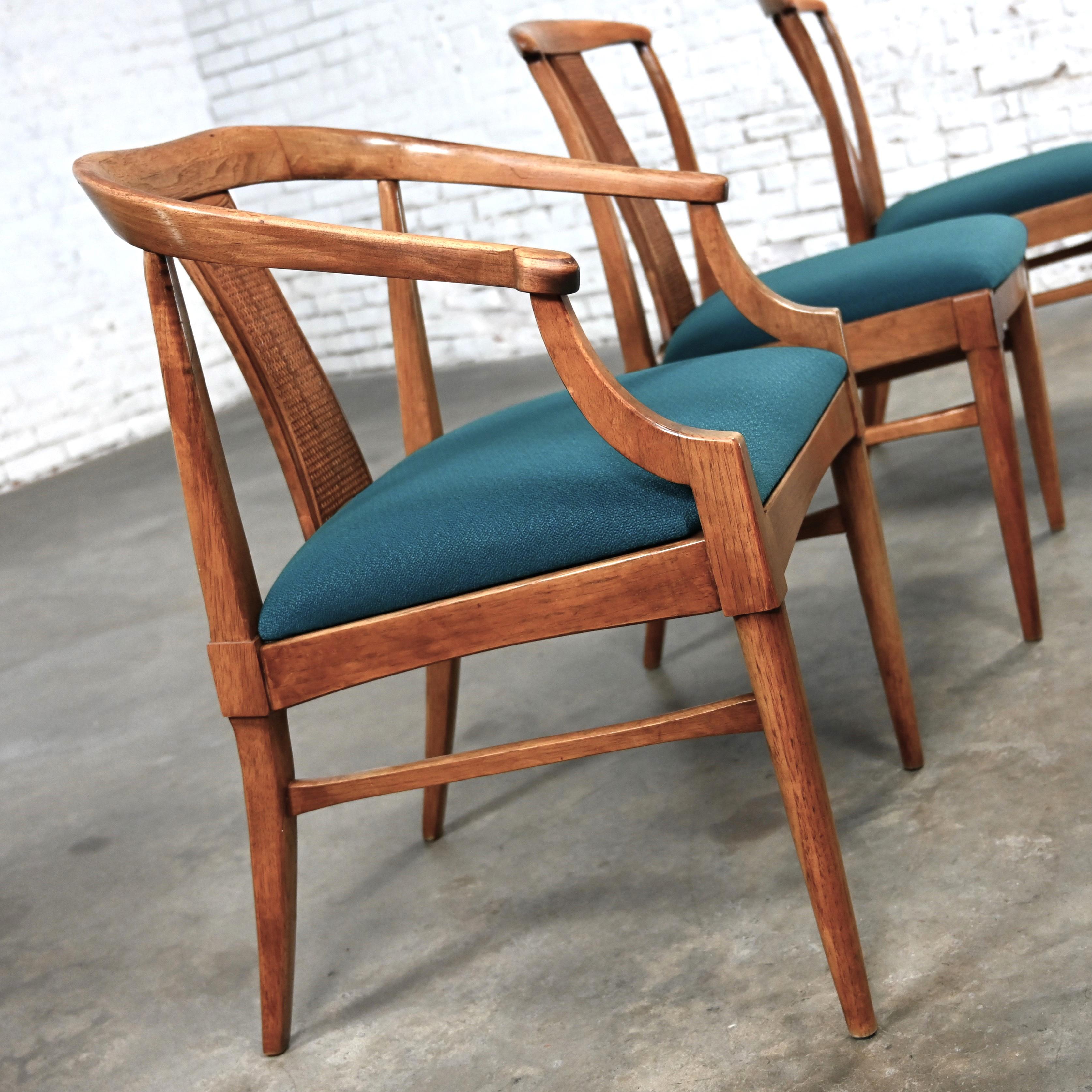 Set 6 Hollywood Regency Tamerlane Yoke Back Dining Chairs by Thomasville 8