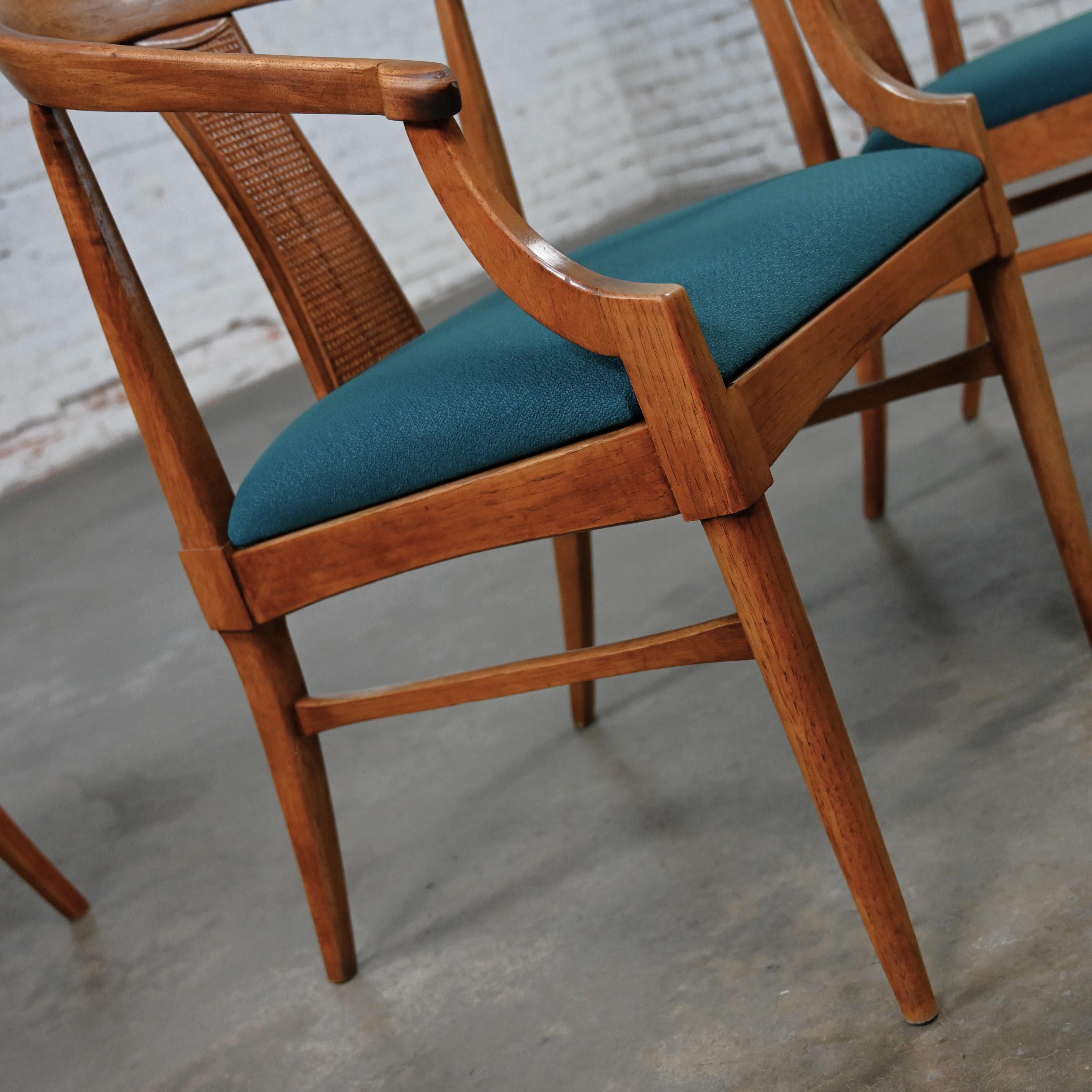 Set 6 Hollywood Regency Tamerlane Yoke Back Dining Chairs by Thomasville 10