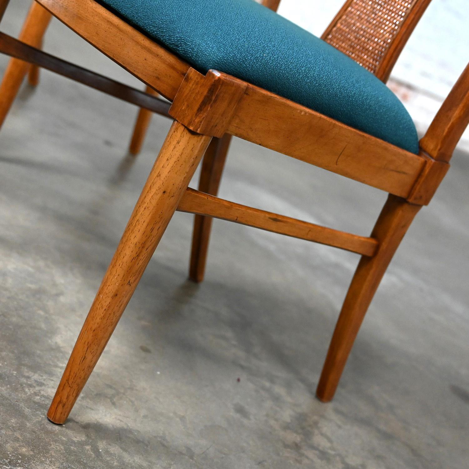 Set 6 Hollywood Regency Tamerlane Yoke Back Dining Chairs by Thomasville 11