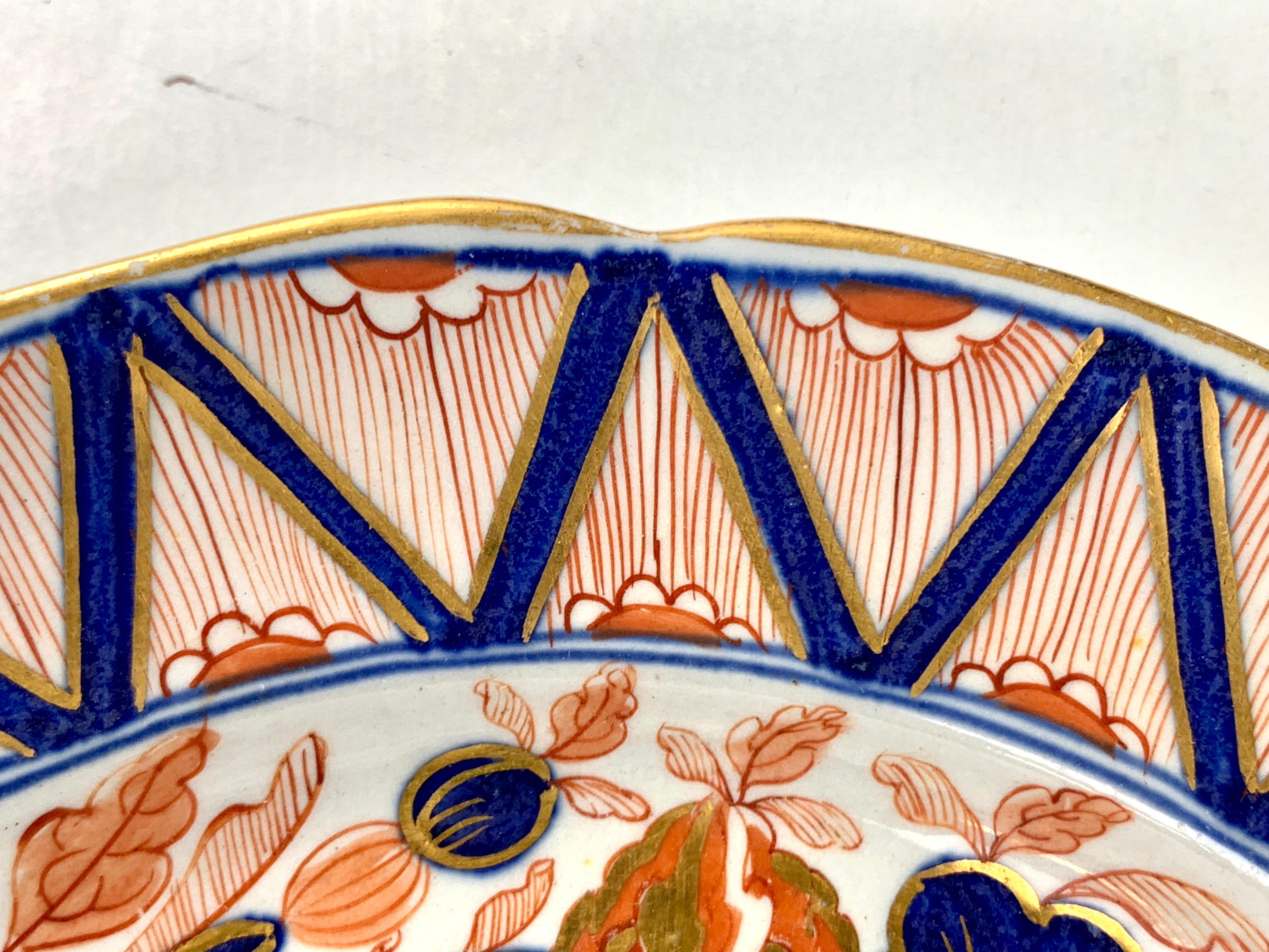 Set of Six Imari Dessert Plates, Late 18th Century, Turner's Patent Ironstone For Sale 2