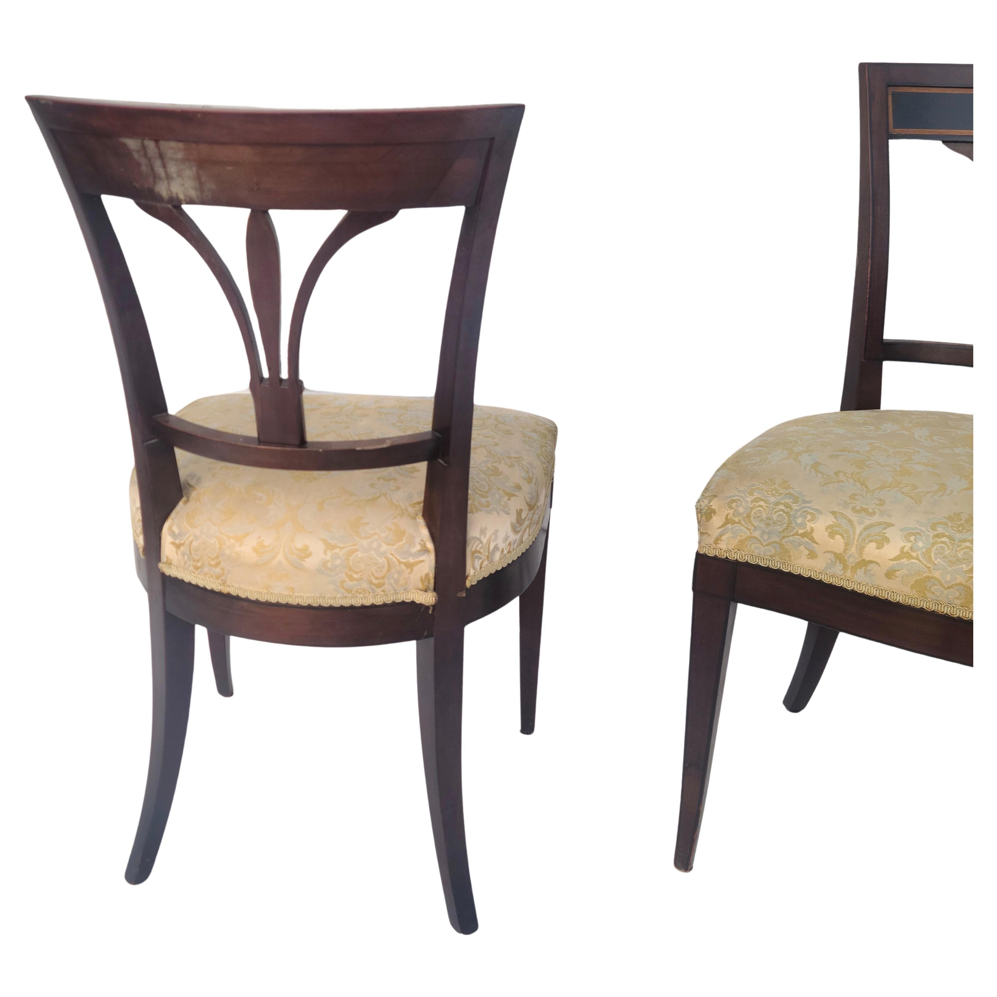 Set 6 John Widdicomb traditional Regency Dining Chairs For Sale 7