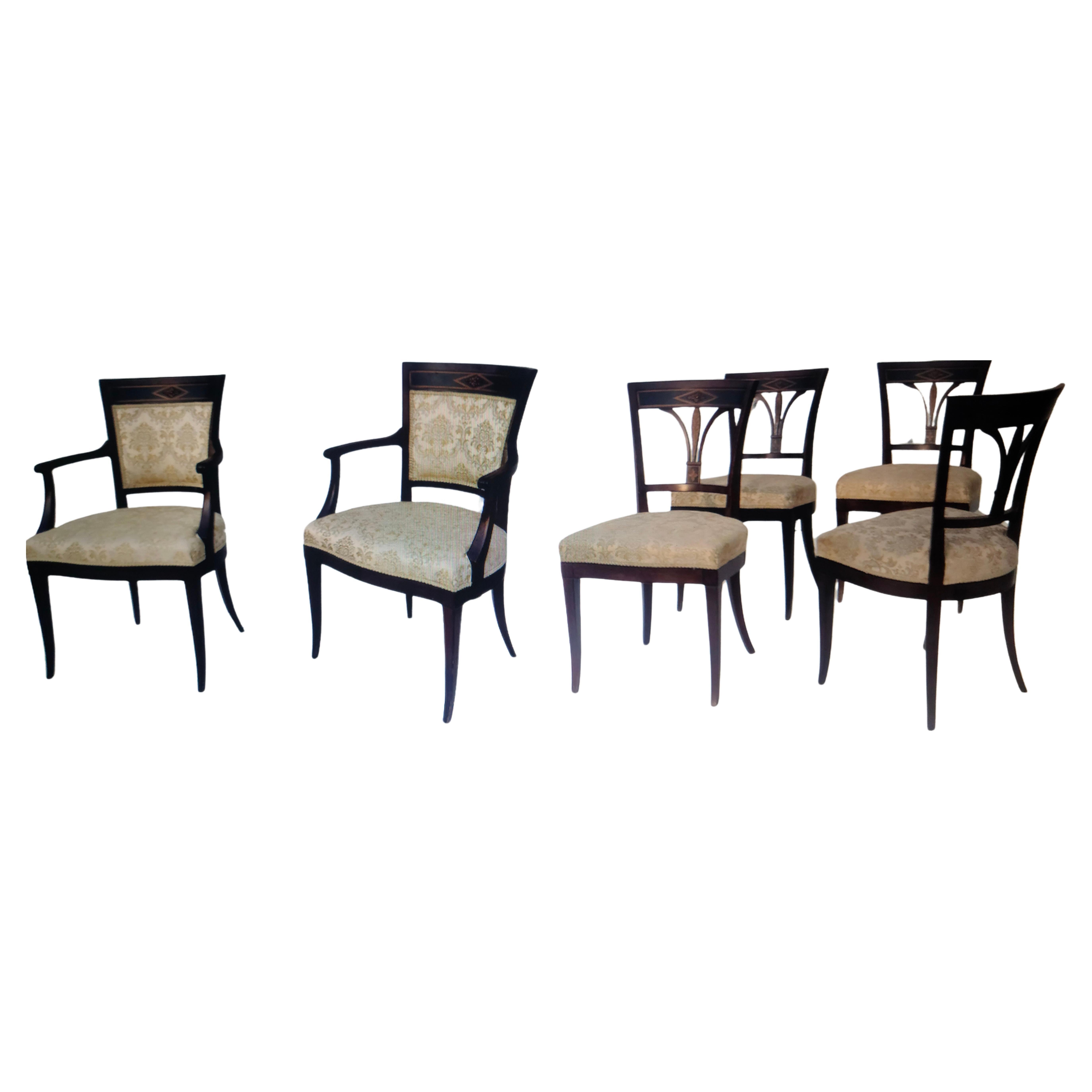 Set 6 John Widdicomb traditional Regency Dining Chairs For Sale