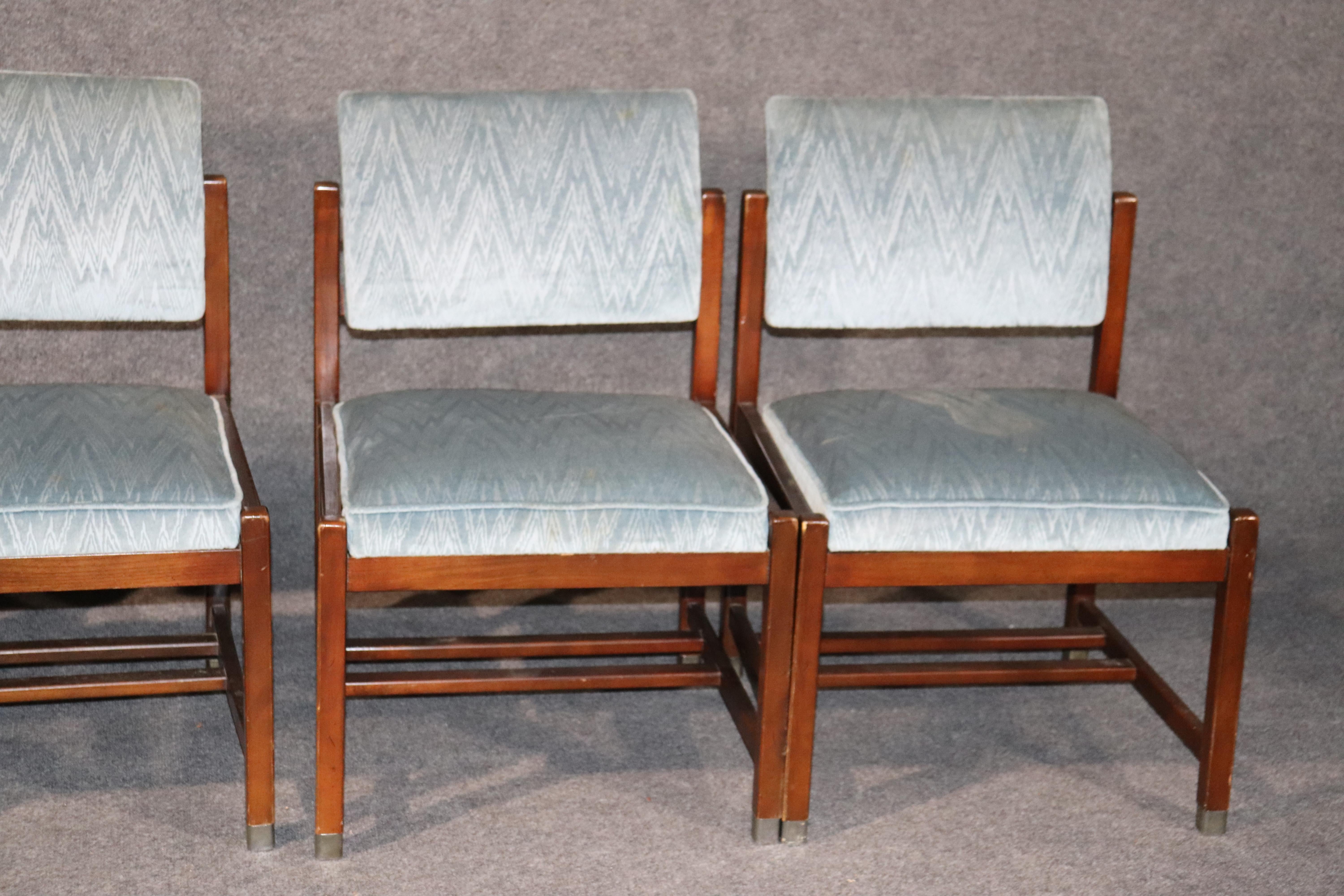 Set of 6 Lane Walnut Mid-Century Modern Dining Chairs, circa 1960 3